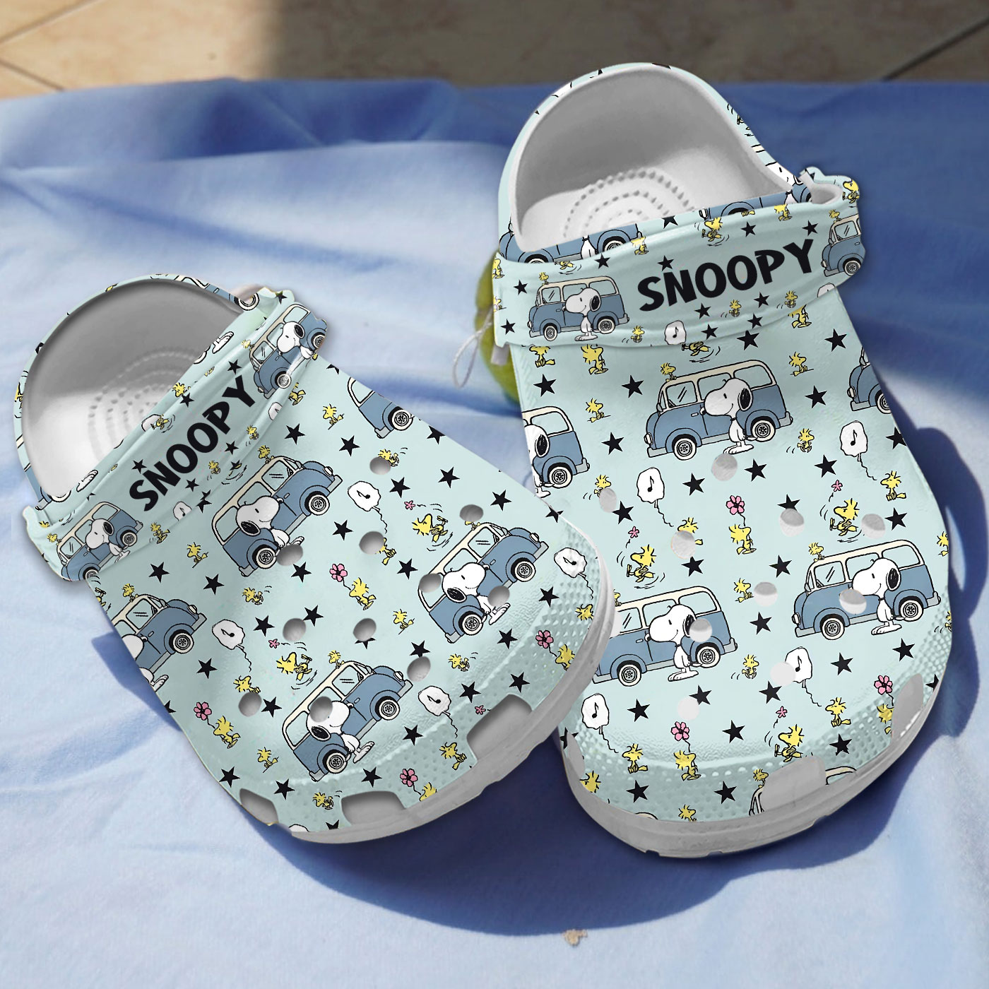 durable snoopy cute blue cartoon clogs for kids and adults c9rcp
