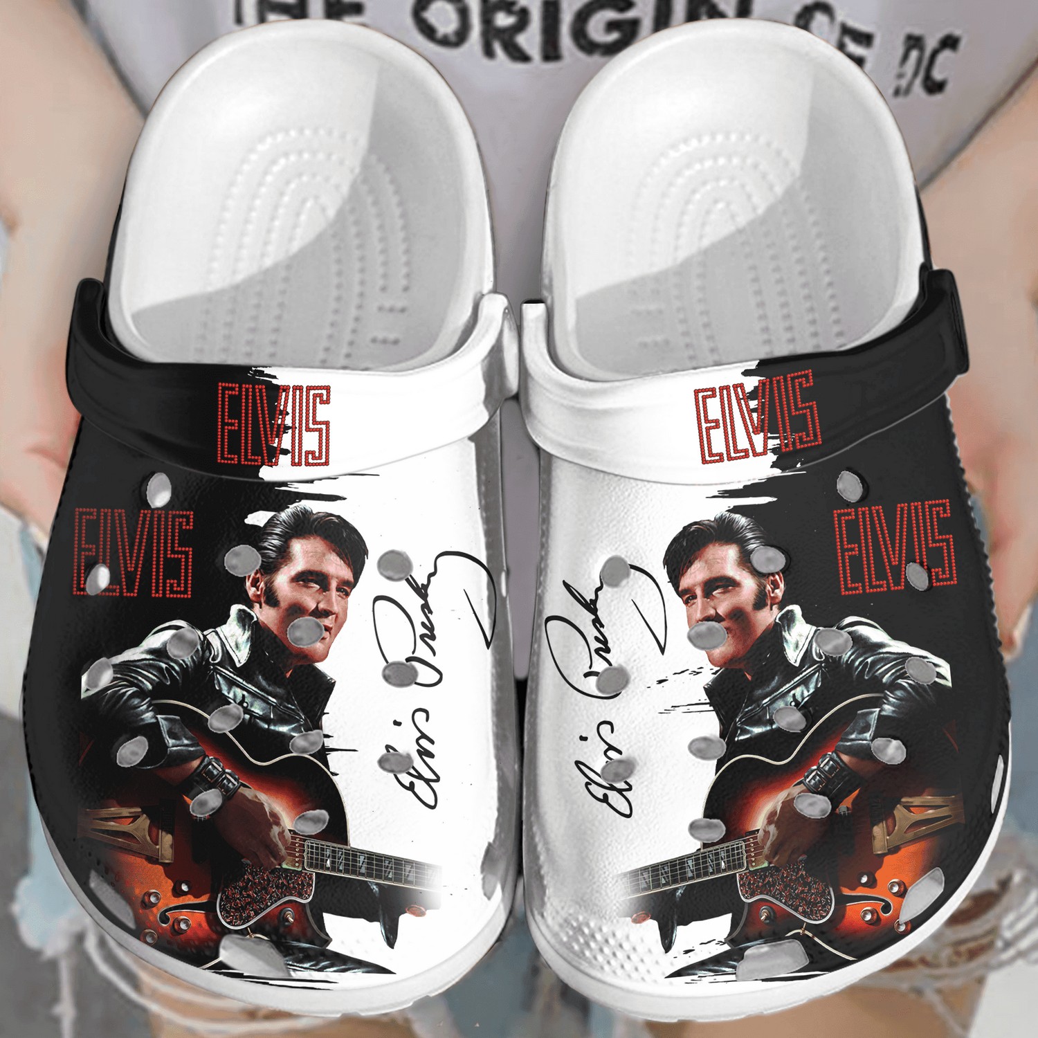elvis presley eye catching design rock star clogs for kids and adults 98atl