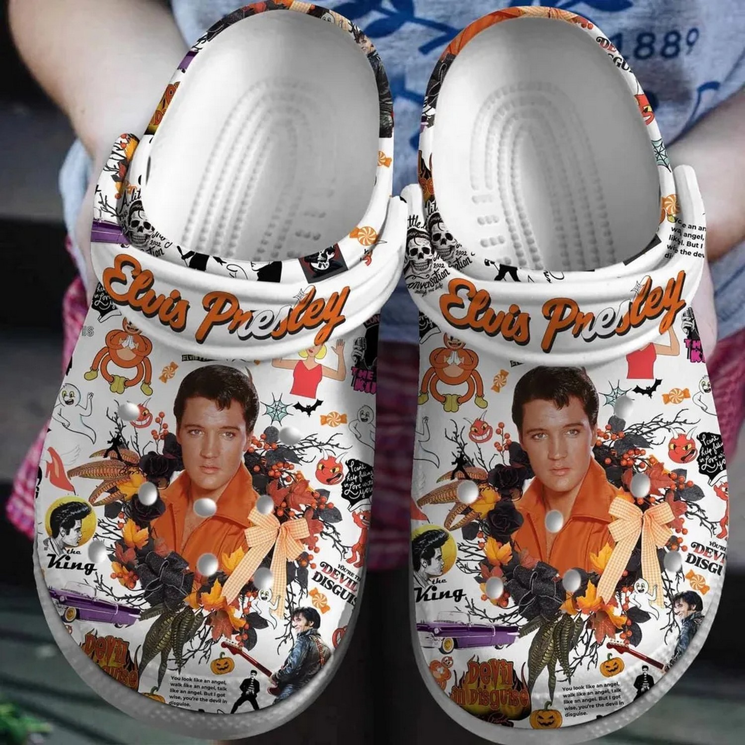 elvis presley happy halloween clogs for kids and adults qzgyv