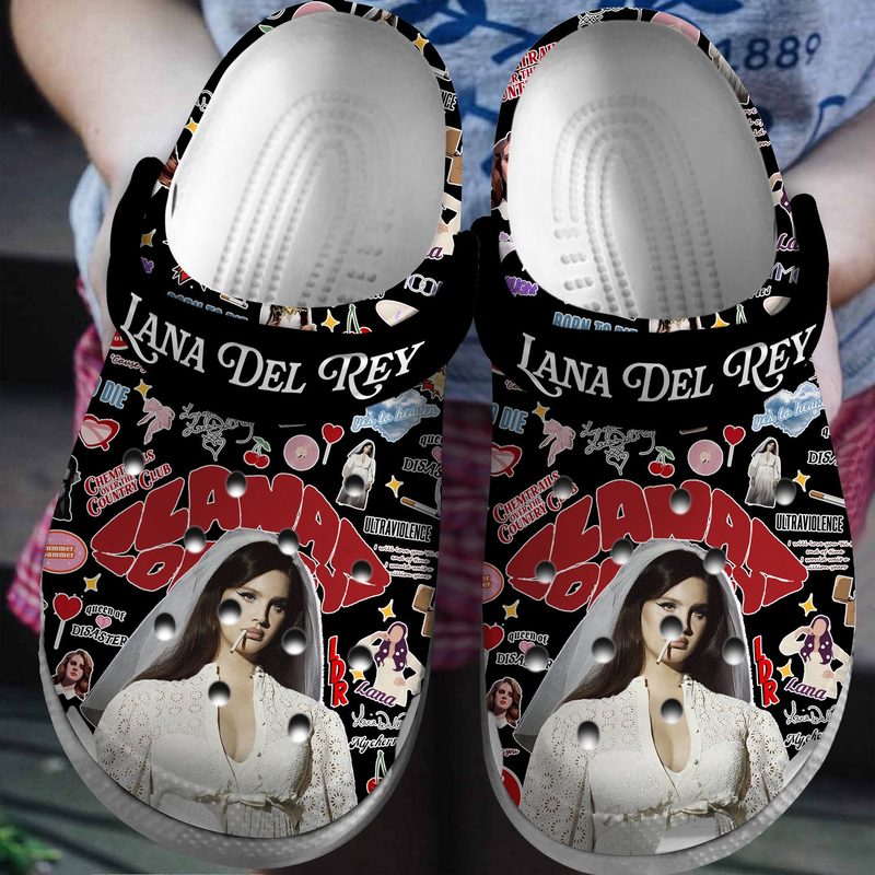 eye catching and comfortable crocs lana del rey black clogs hiim1