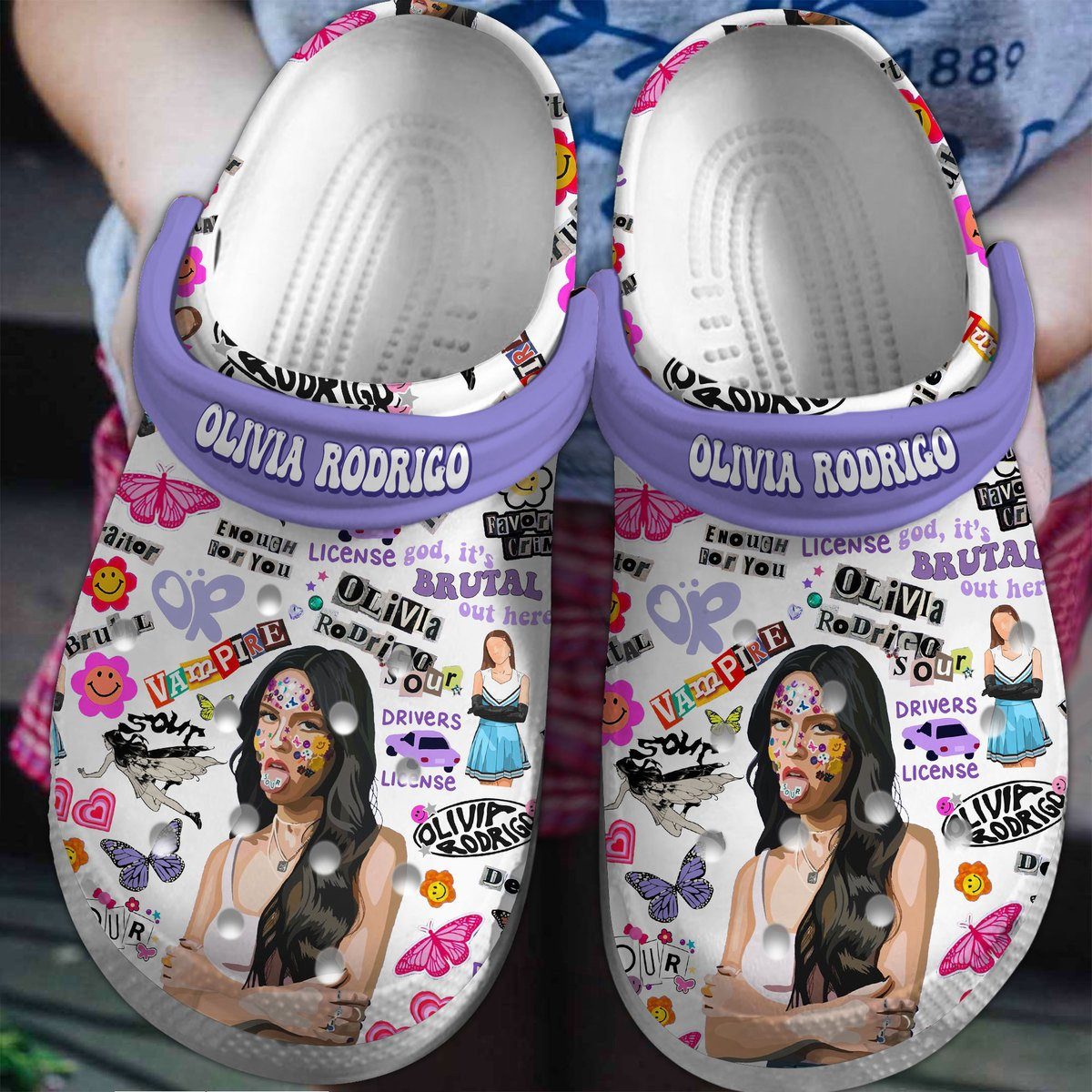 eye catching crocs singer olivia rodrigo clogs unique gift for fans lelwo