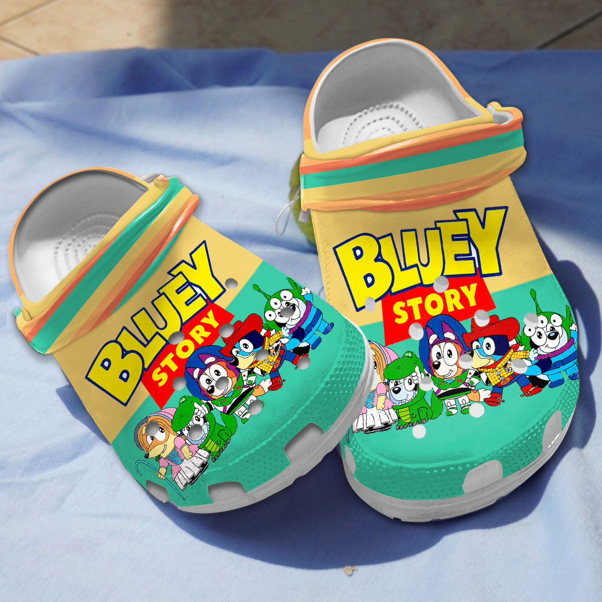 eye catching design bluey story colorful clogs for kids 26 adults guqqd