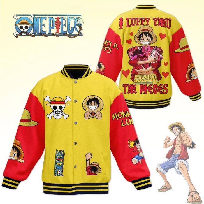eye catching i luffy you to pieces one piece baseball jacket 7ll0i