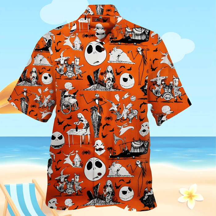 eye catching nightmare before chritsmat halloween hawaiian shirt v5fxr