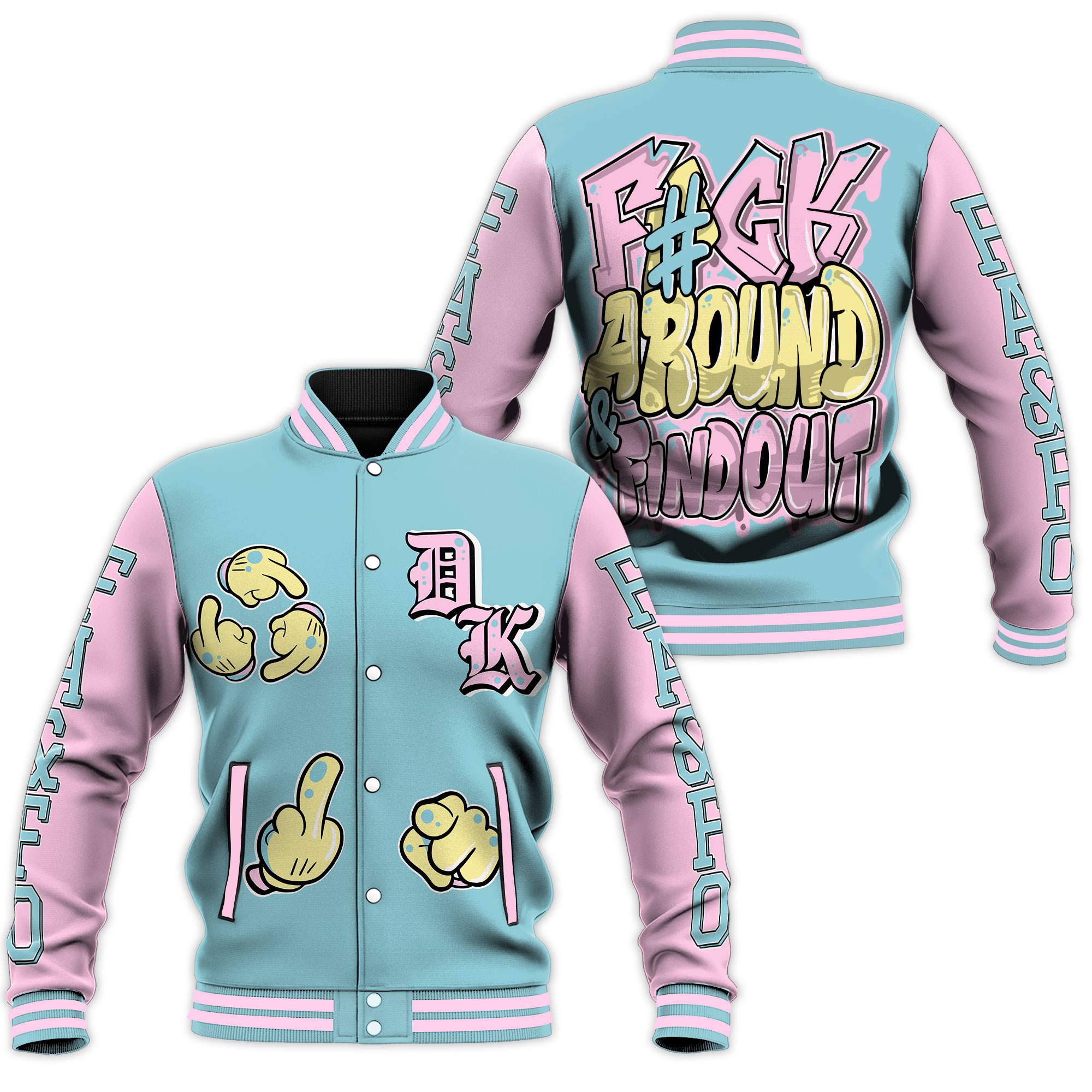 fa26fo f23ck around 26 find out pink 26 blue baseball jacket hsvwt
