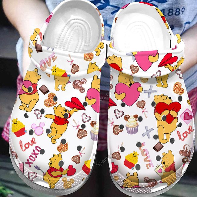 fashionable and soft crocs love the pooh bear crocs for kids and adults z3mbp