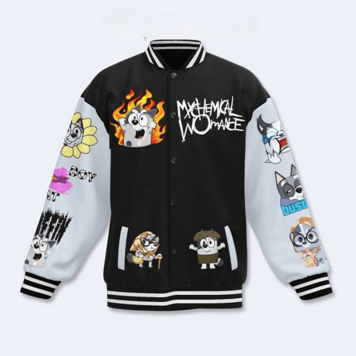 fashionable bluey muffin energy baseball jacket rmb6w