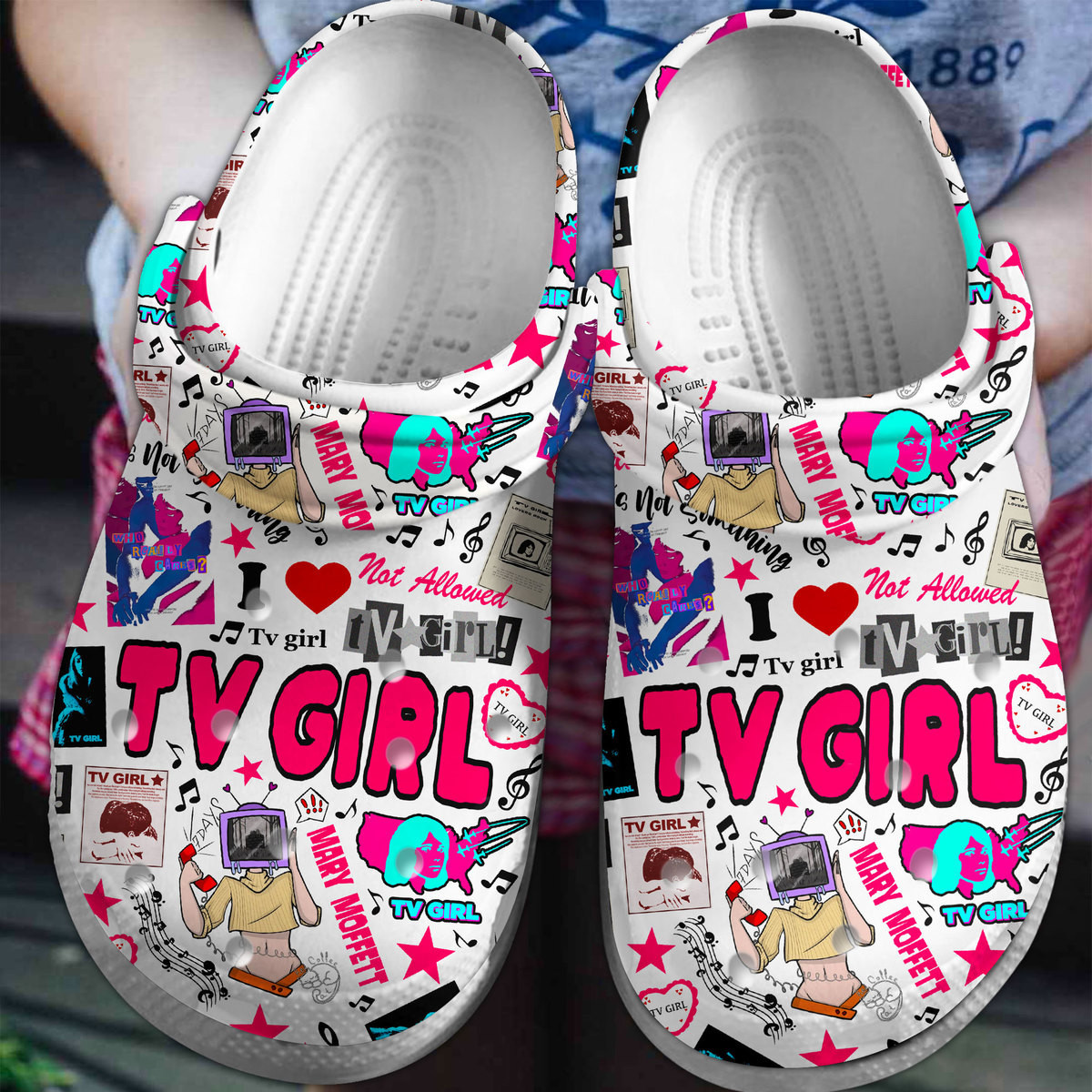 fashionable girls tv series white clogs for kids and adults v9duc