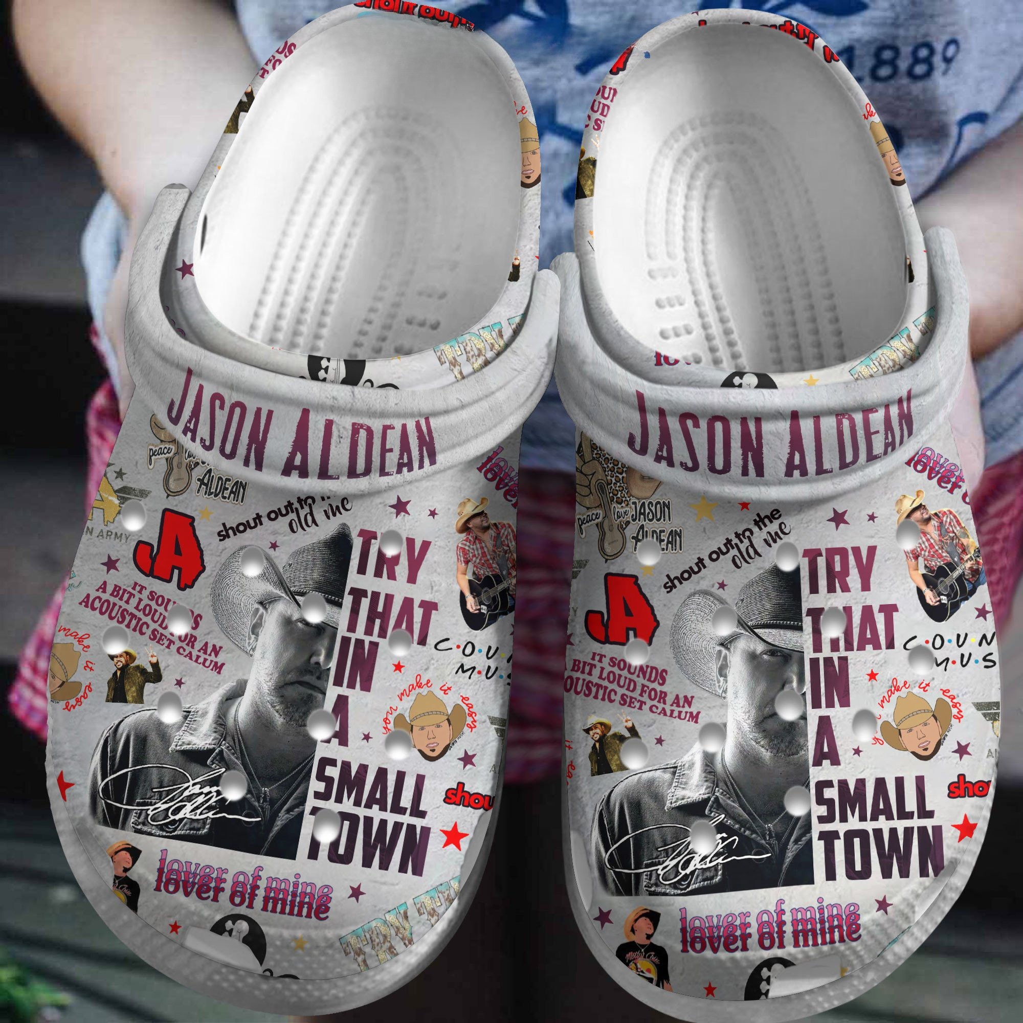 fashionable jason aldean music clogs for kids 26 adults f9jba