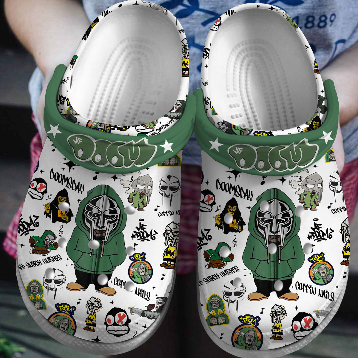 fashionable mf doom music white clogs for kids and adults lhyhr