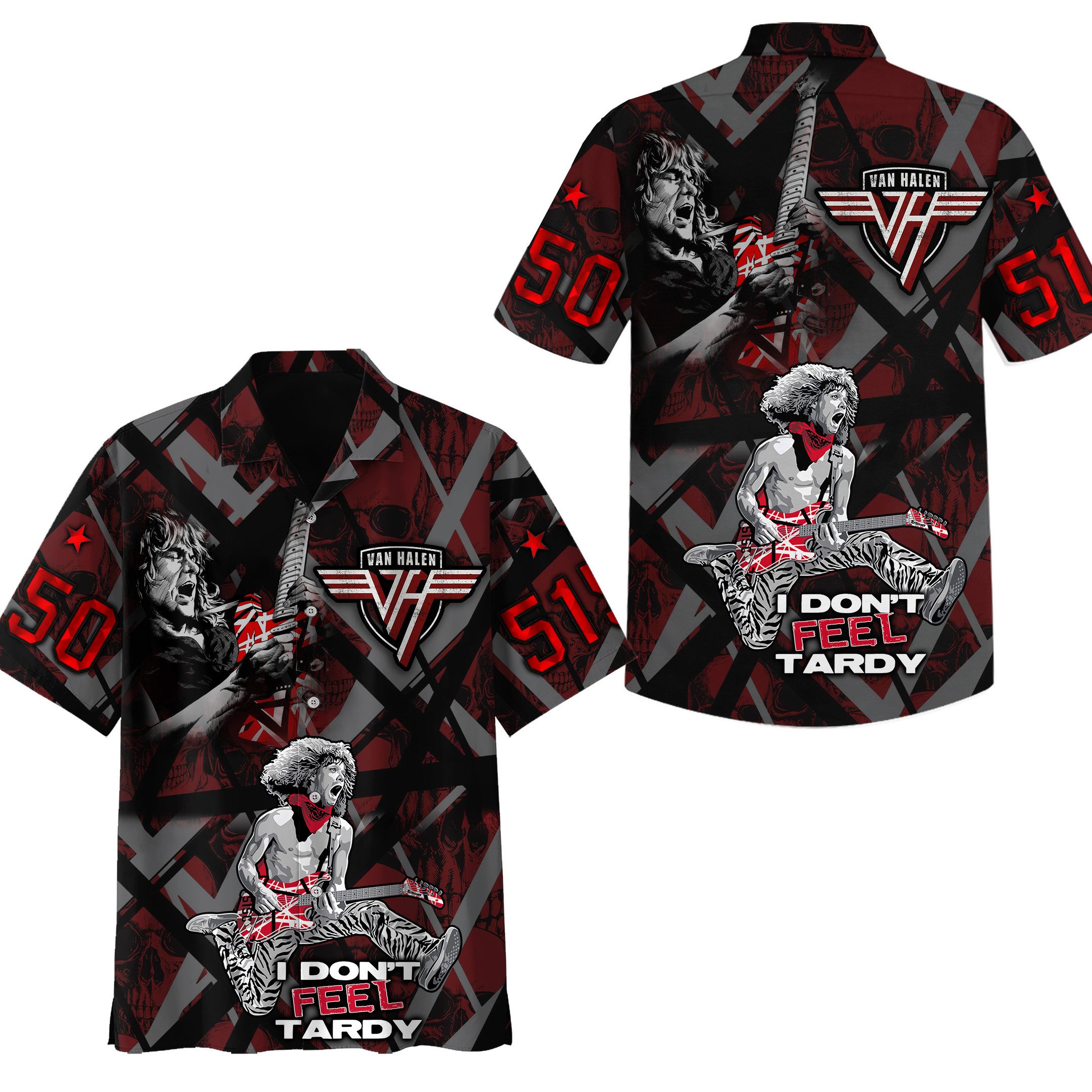 fashionable van halen music hawaiian shirt for fans phozy