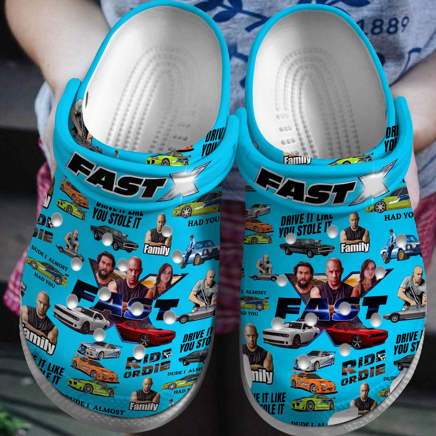 fast and furious movie fast x blue clogs fast shipping service available znqjs