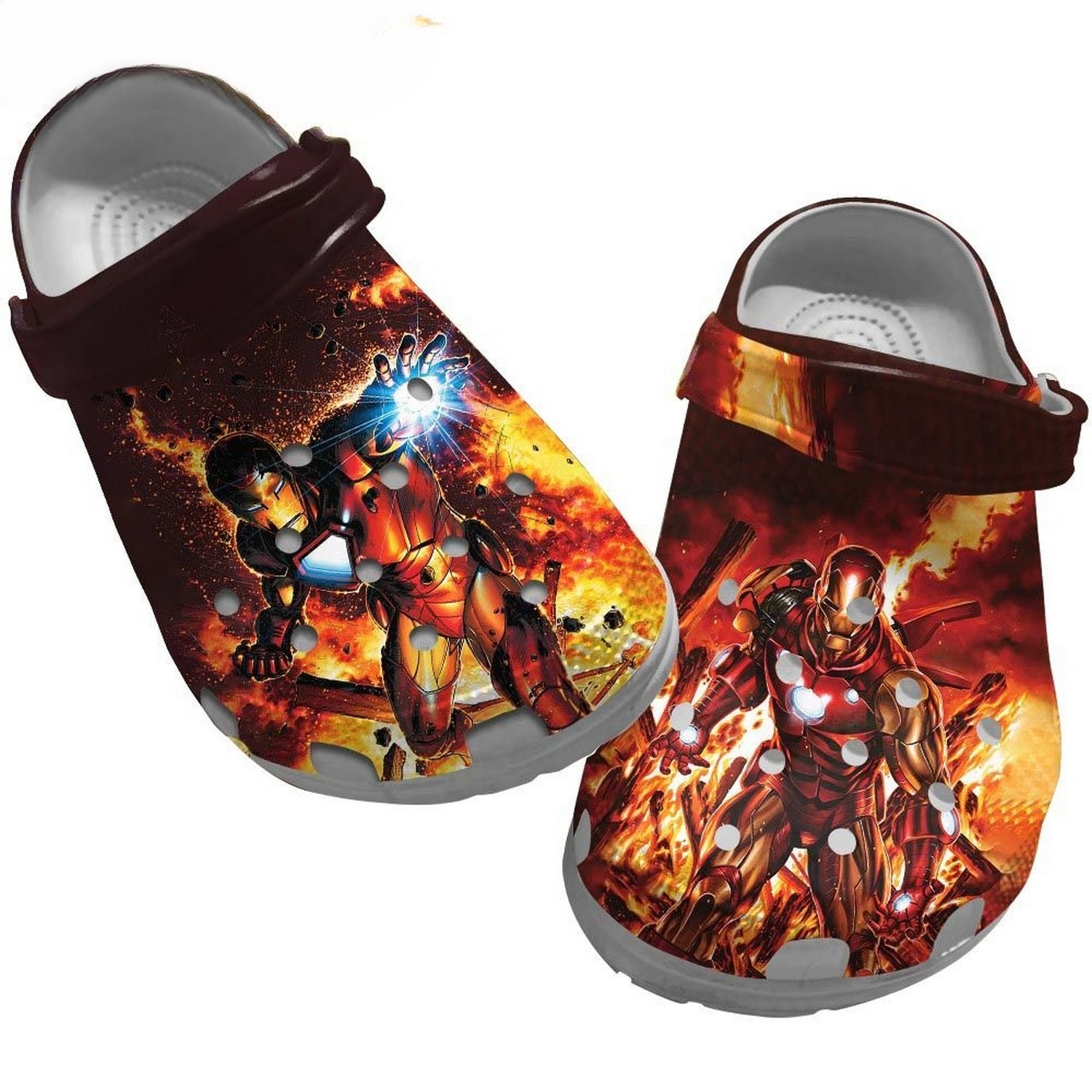 fire iron man clogs for kids 26 adults 2nowb