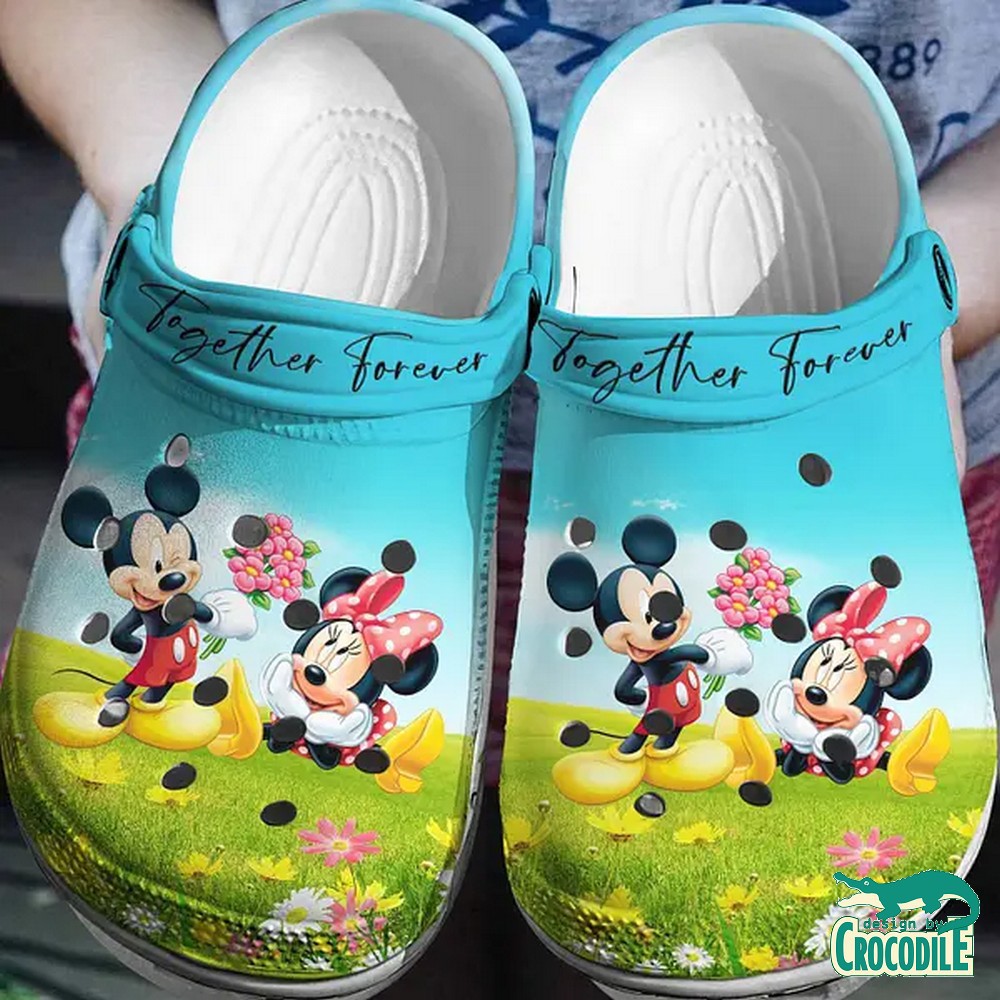 first date on the grass mickey and minnie mouse clogs for kids 26 adults 155kv