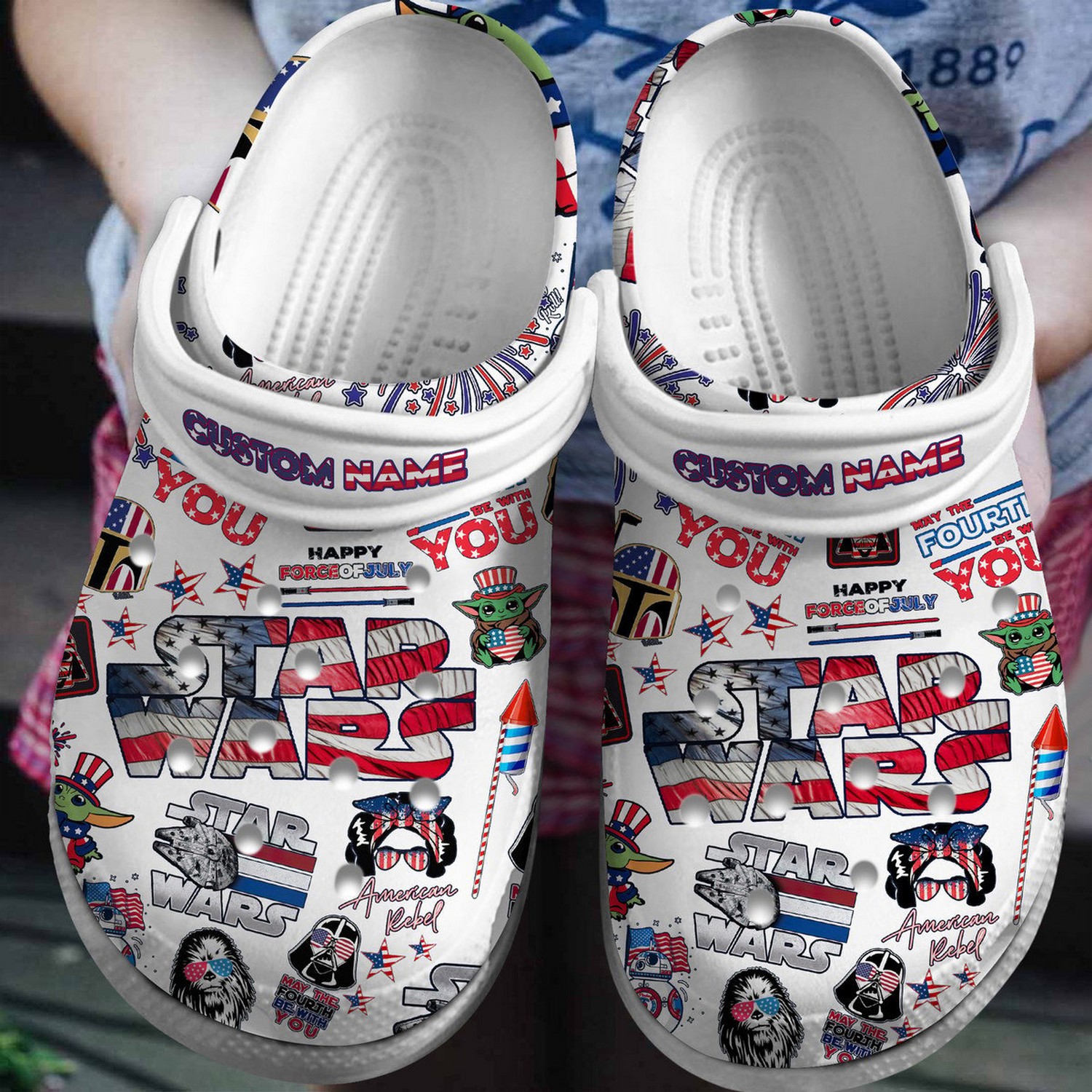 floral star wars merry christmas clogs for kids and adults zog82