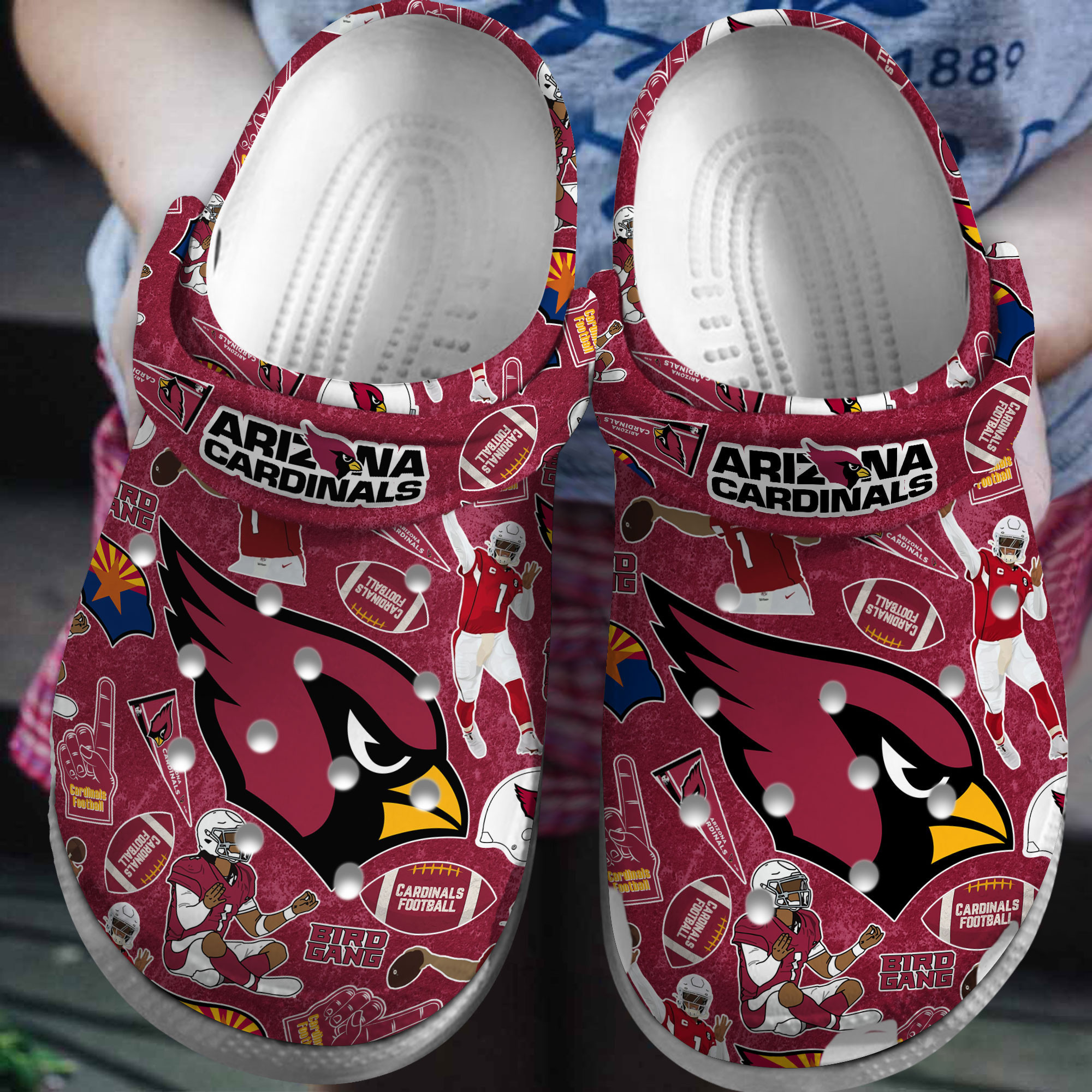 footwearmerch arizona cardinals nfl sport crocs crocband clogs shoes comfortable for men women and kids p2hdp