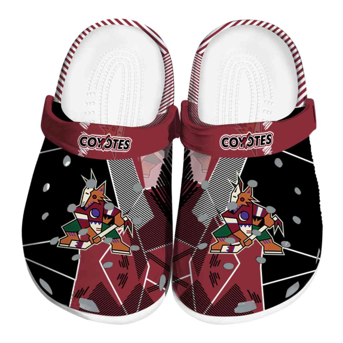 footwearmerch arizona coyotes nhl sport crocs crocband clogs shoes comfortable for men women and kids 1g2lc