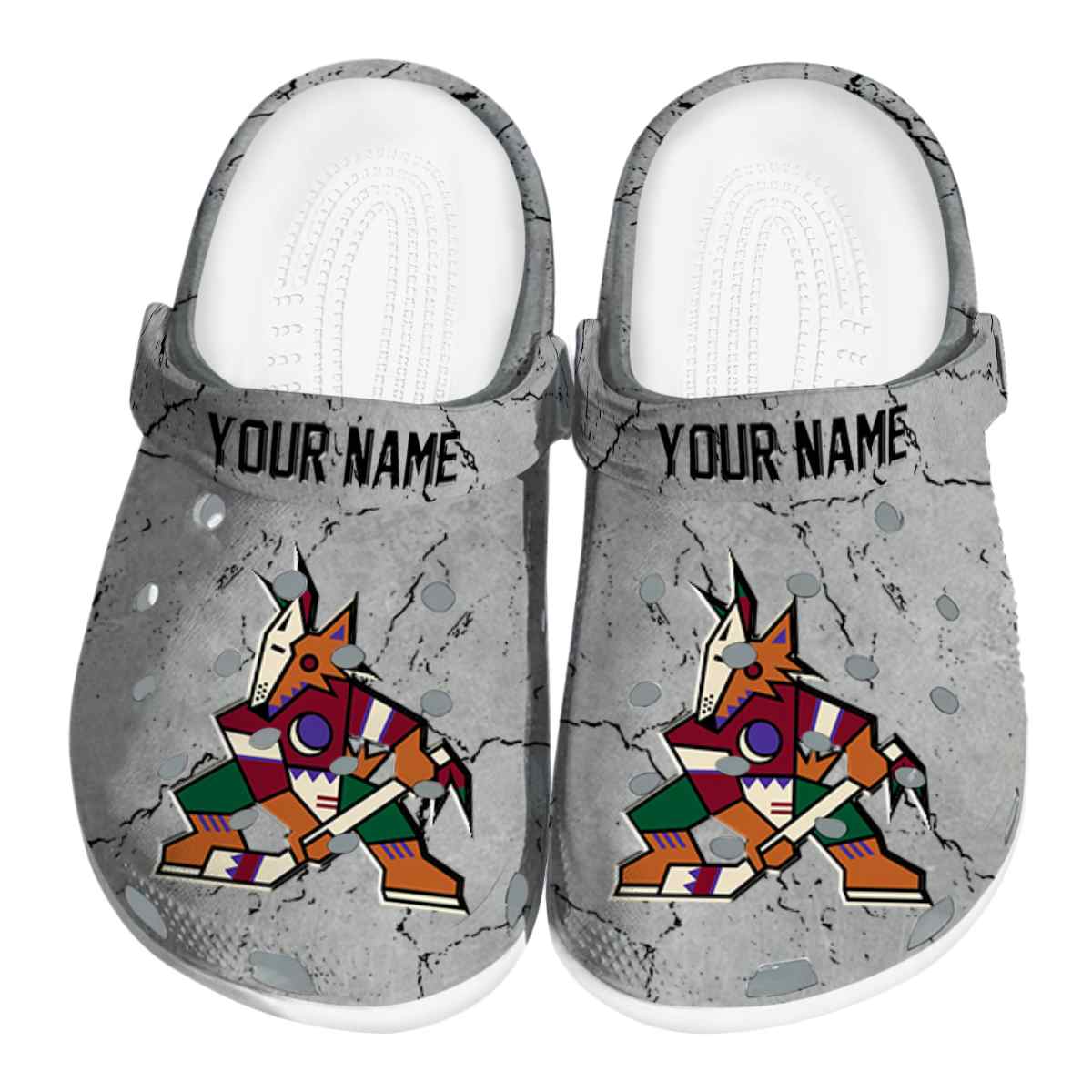 footwearmerch arizona coyotes nhl sport crocs crocband clogs shoes comfortable for men women and kids b5d6x