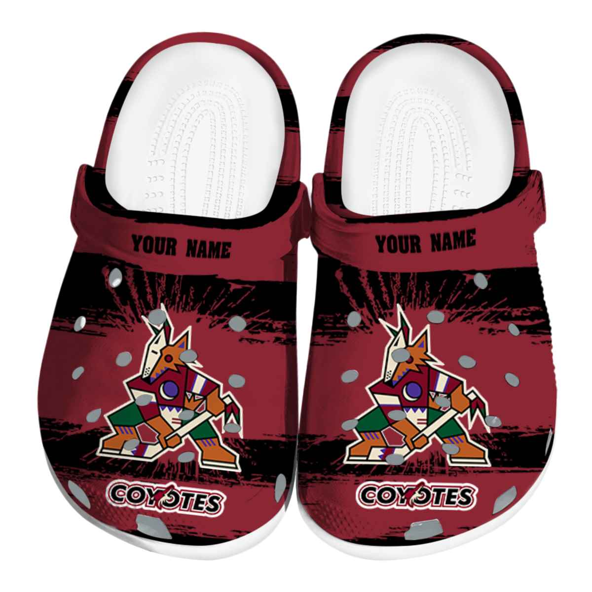 footwearmerch arizona coyotes nhl sport crocs crocband clogs shoes comfortable for men women and kids eejnl