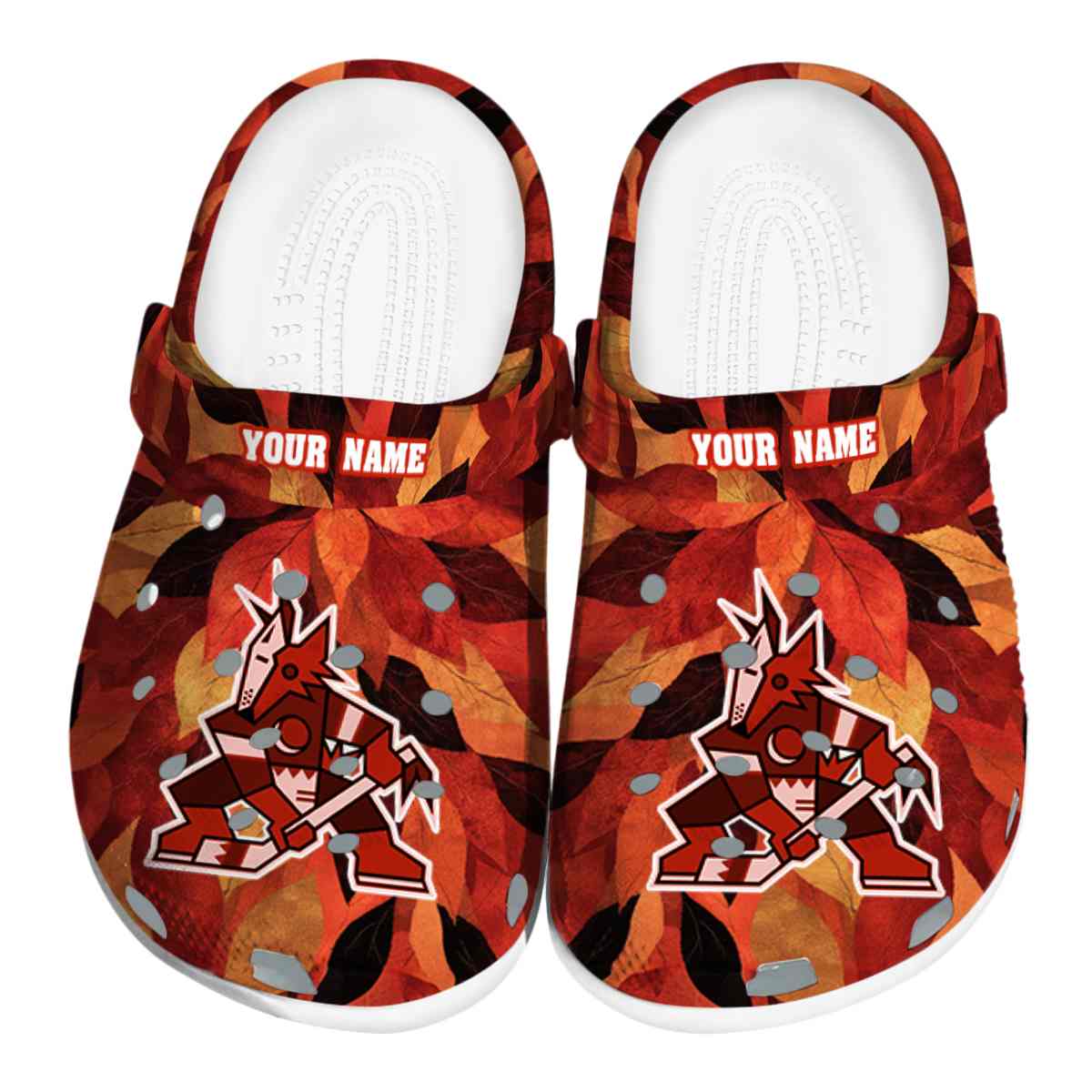 footwearmerch arizona coyotes nhl sport crocs crocband clogs shoes comfortable for men women and kids k7ler