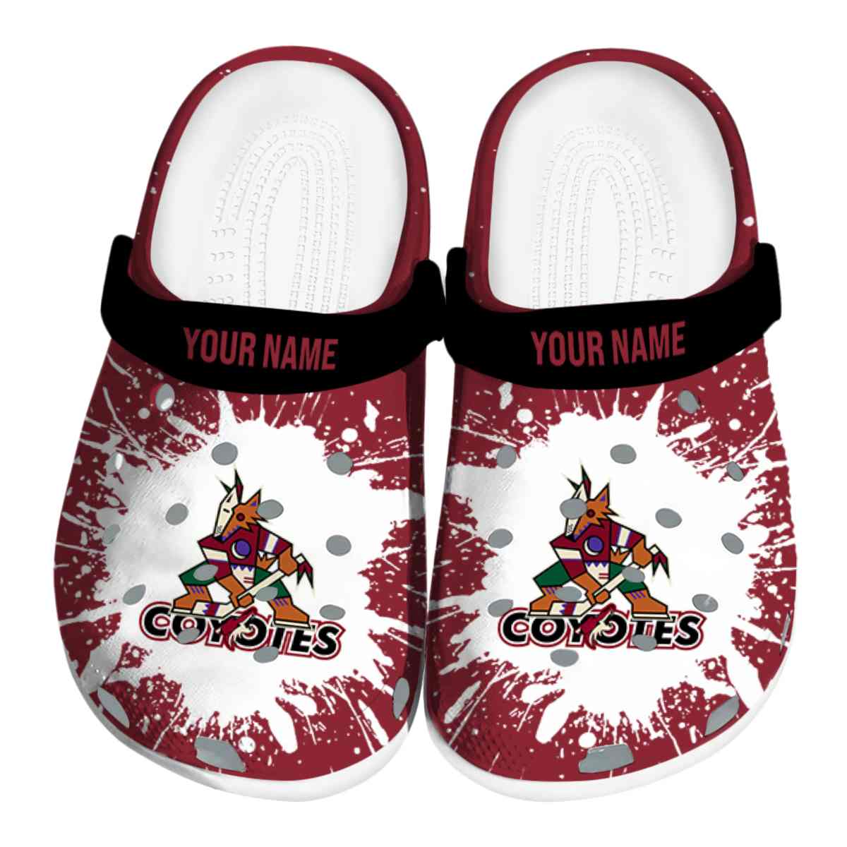 footwearmerch arizona coyotes nhl sport crocs crocband clogs shoes comfortable for men women and kids sszsp