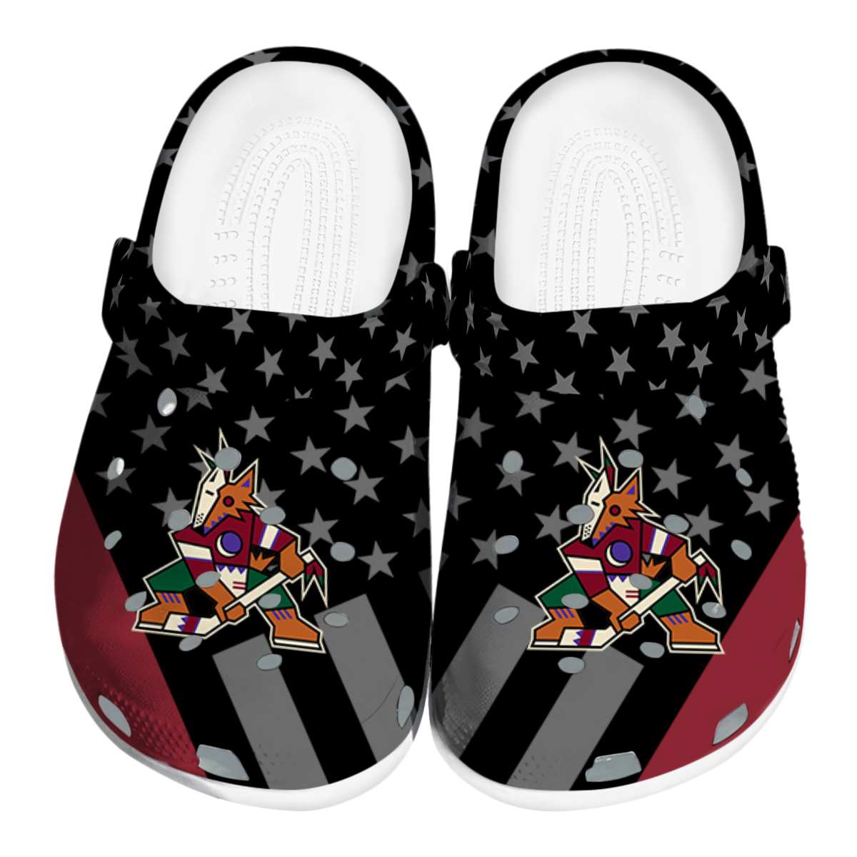 footwearmerch arizona coyotes nhl sport crocs crocband clogs shoes comfortable for men women and kids wk6jz