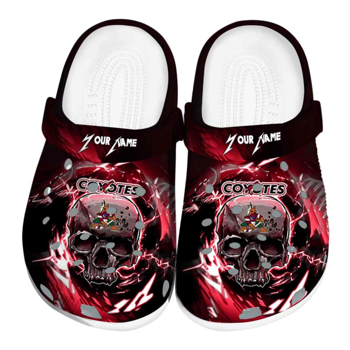 footwearmerch arizona coyotes nhl sport crocs crocband clogs shoes comfortable for men women and kids yc0zx