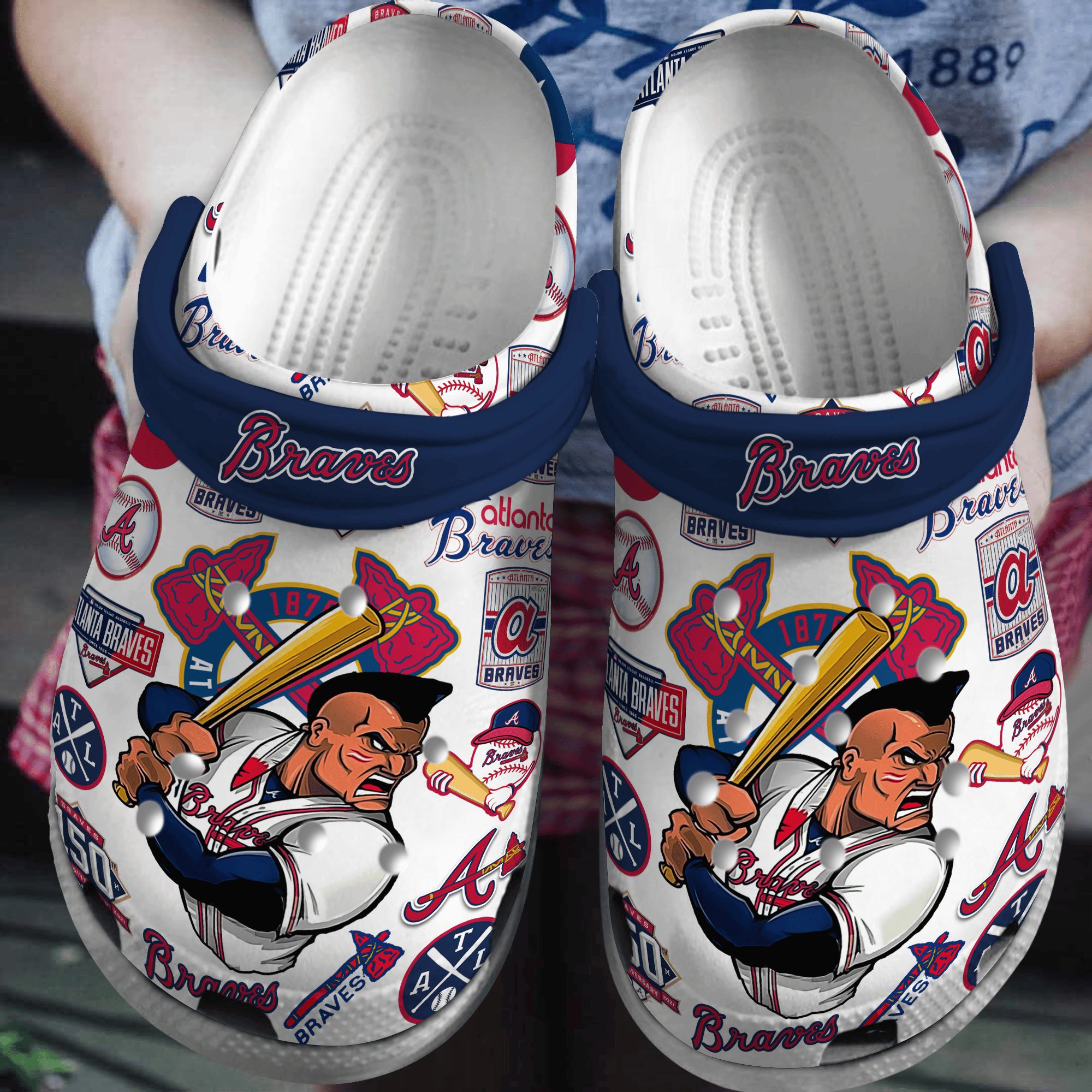 footwearmerch atlanta braves mlb sport crocs crocband clogs shoes comfortable for men women and kids 7j9sf