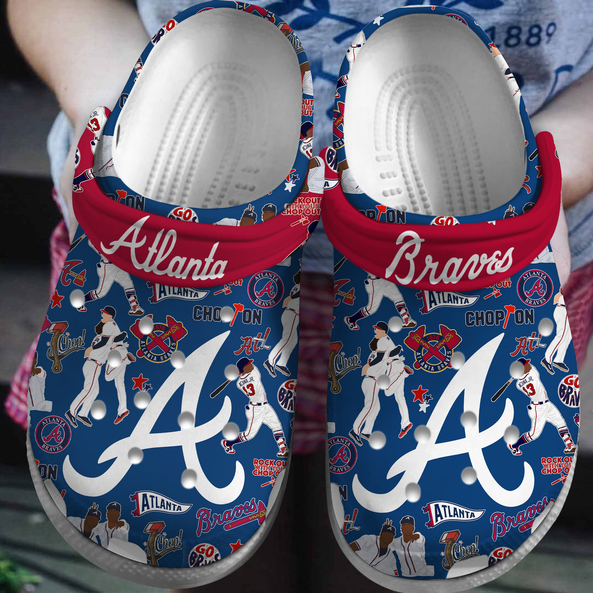 footwearmerch atlanta braves mlb sport crocs crocband clogs shoes comfortable for men women and kids 9vw0r