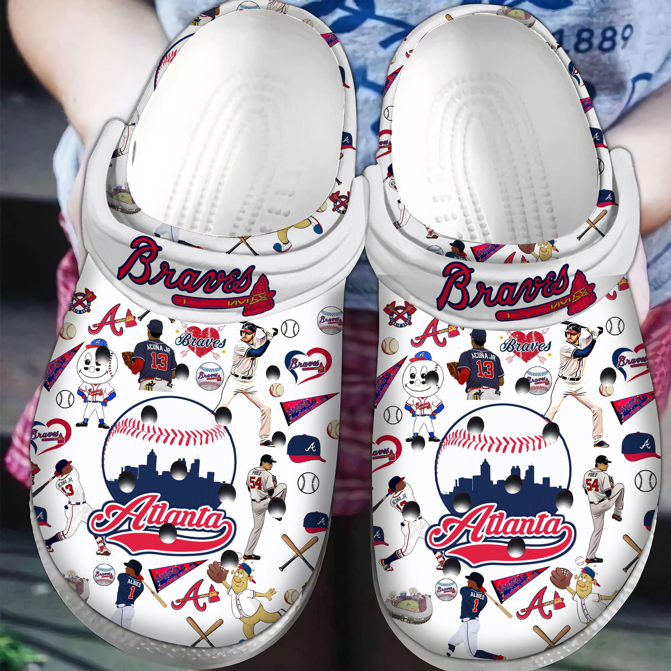 footwearmerch atlanta braves mlb sport crocs crocband clogs shoes comfortable for men women and kids jm3m7