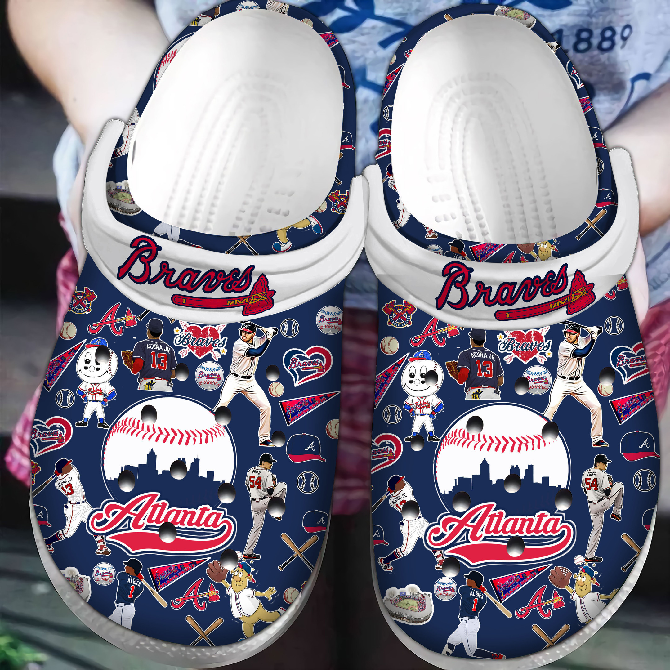 footwearmerch atlanta braves mlb sport crocs crocband clogs shoes comfortable for men women and kids jv4g1