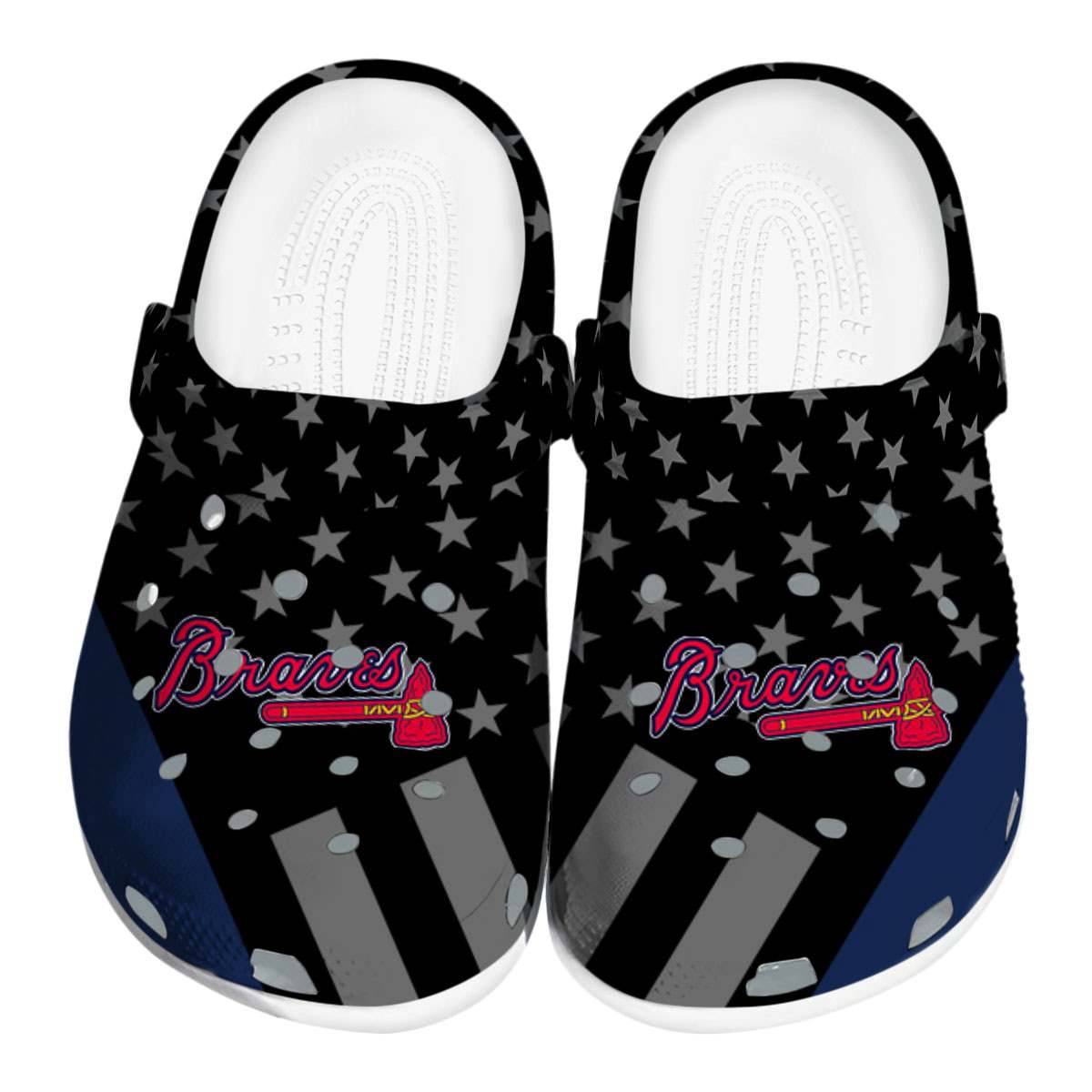 footwearmerch atlanta braves mlb sport crocs crocband clogs shoes comfortable for men women and kids k3xcz