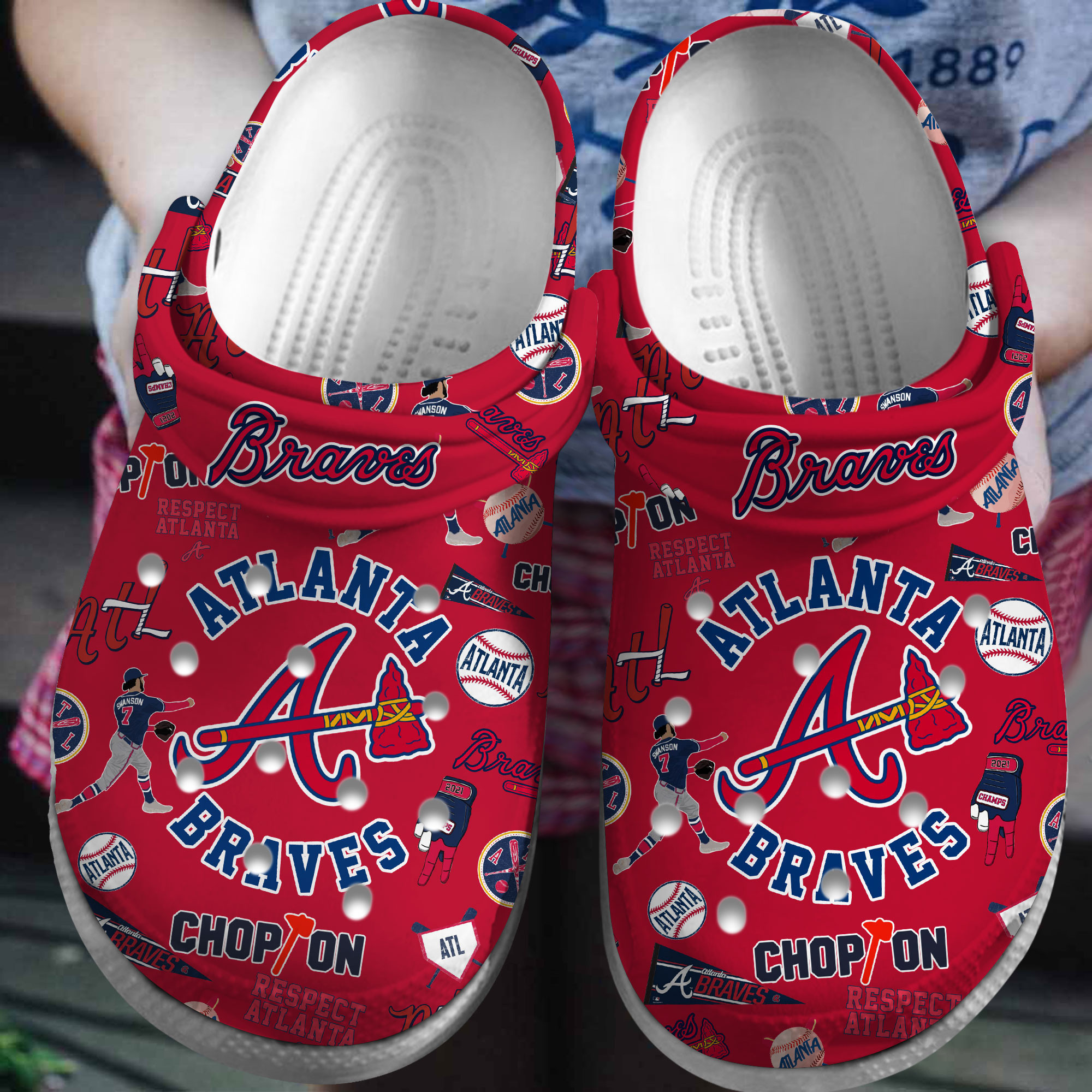 footwearmerch atlanta braves mlb sport crocs crocband clogs shoes comfortable for men women and kids yq2vx