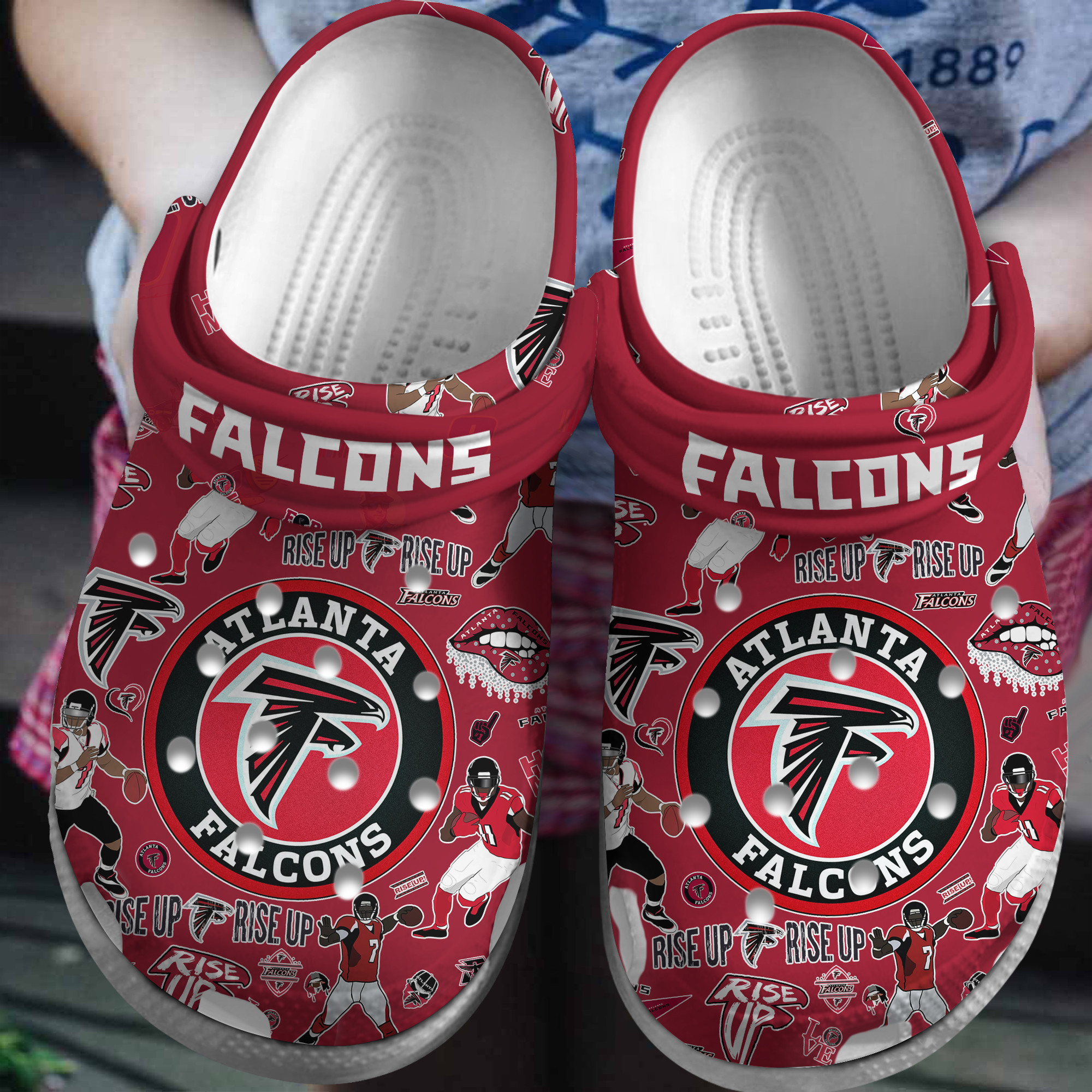 footwearmerch atlanta falcons nfl sport crocs crocband clogs shoes comfortable for men women and kids 46sc2