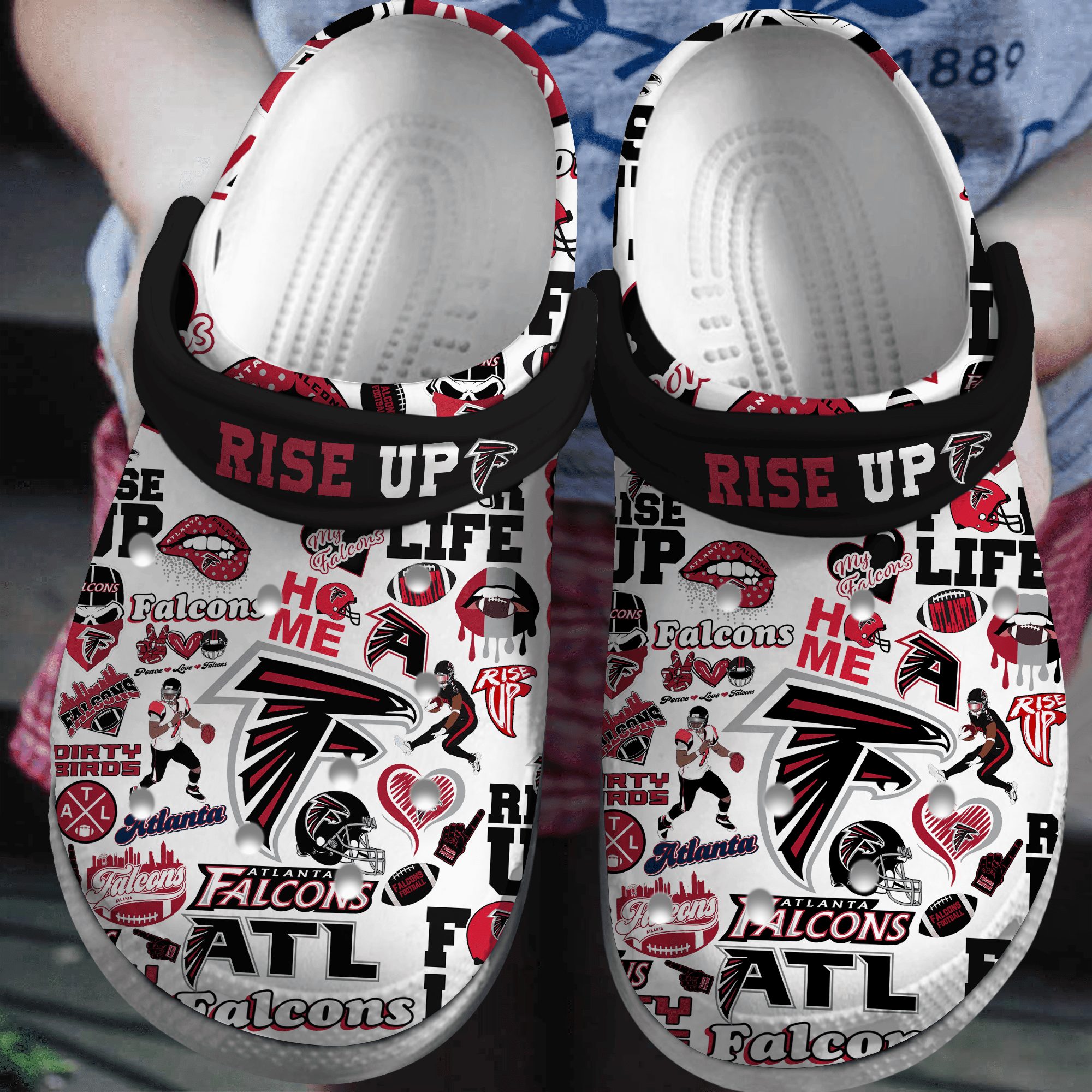 footwearmerch atlanta falcons nfl sport crocs crocband clogs shoes comfortable for men women and kids ceib7