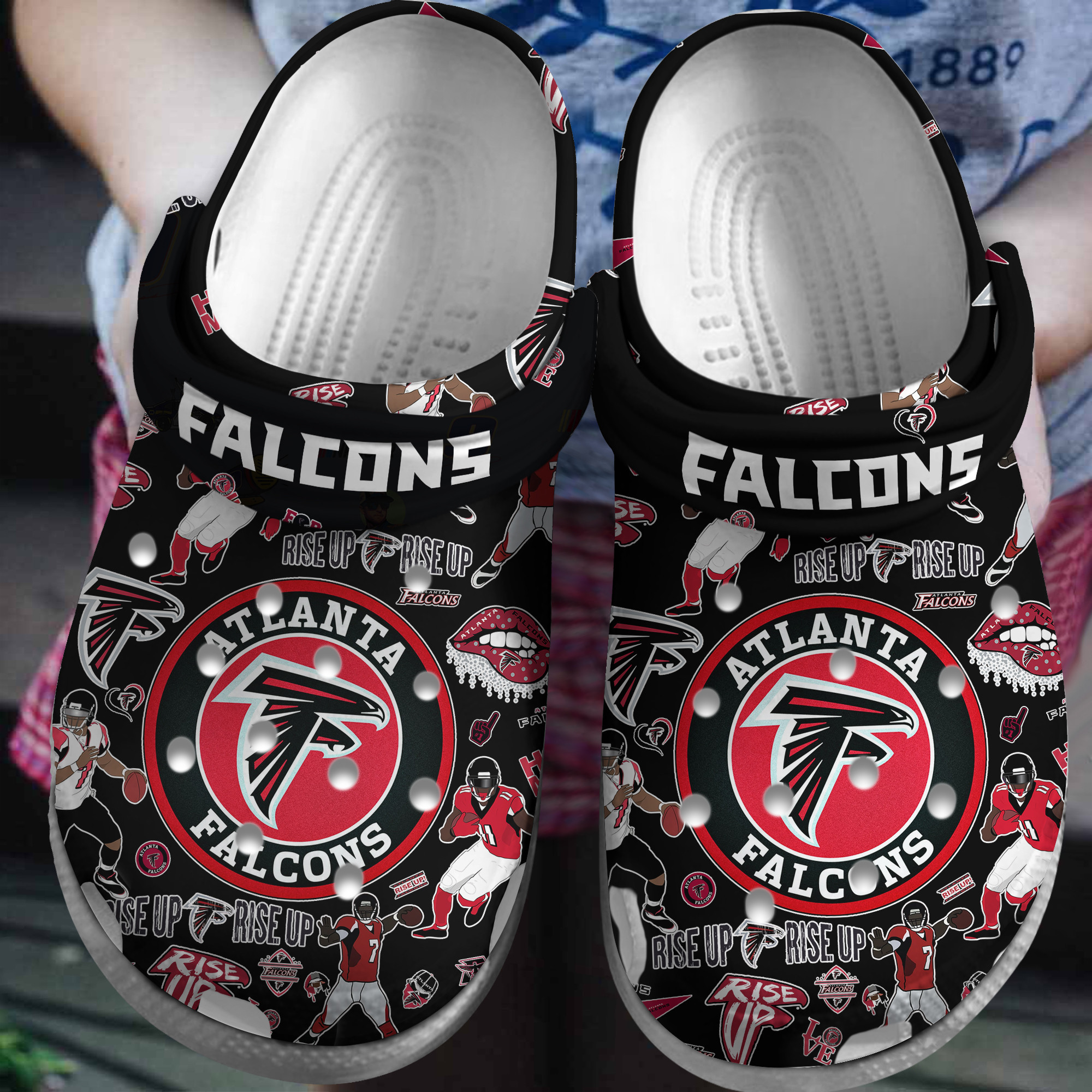 footwearmerch atlanta falcons nfl sport crocs crocband clogs shoes comfortable for men women and kids mvnpe