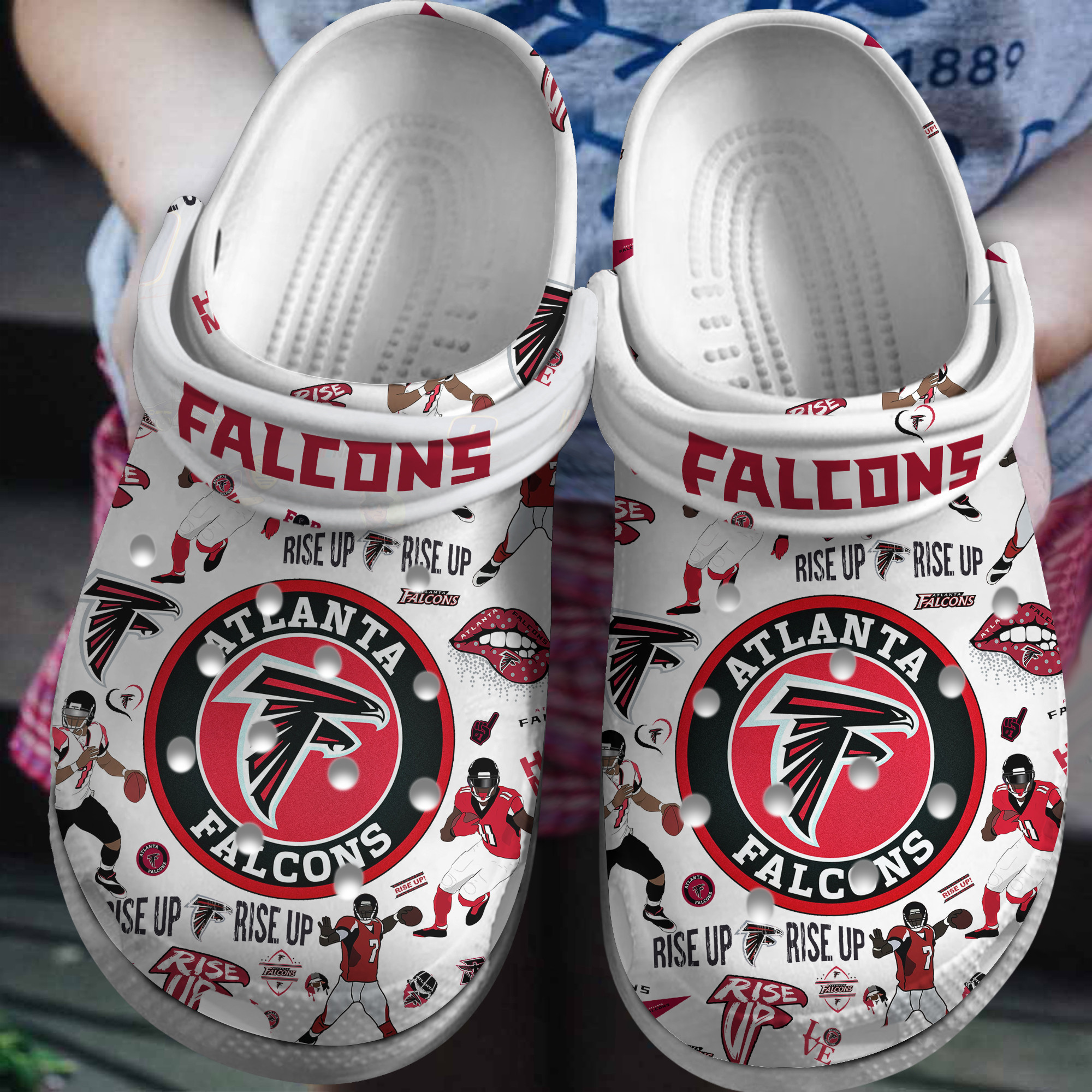footwearmerch atlanta falcons nfl sport crocs crocband clogs shoes comfortable for men women and kids sglfp