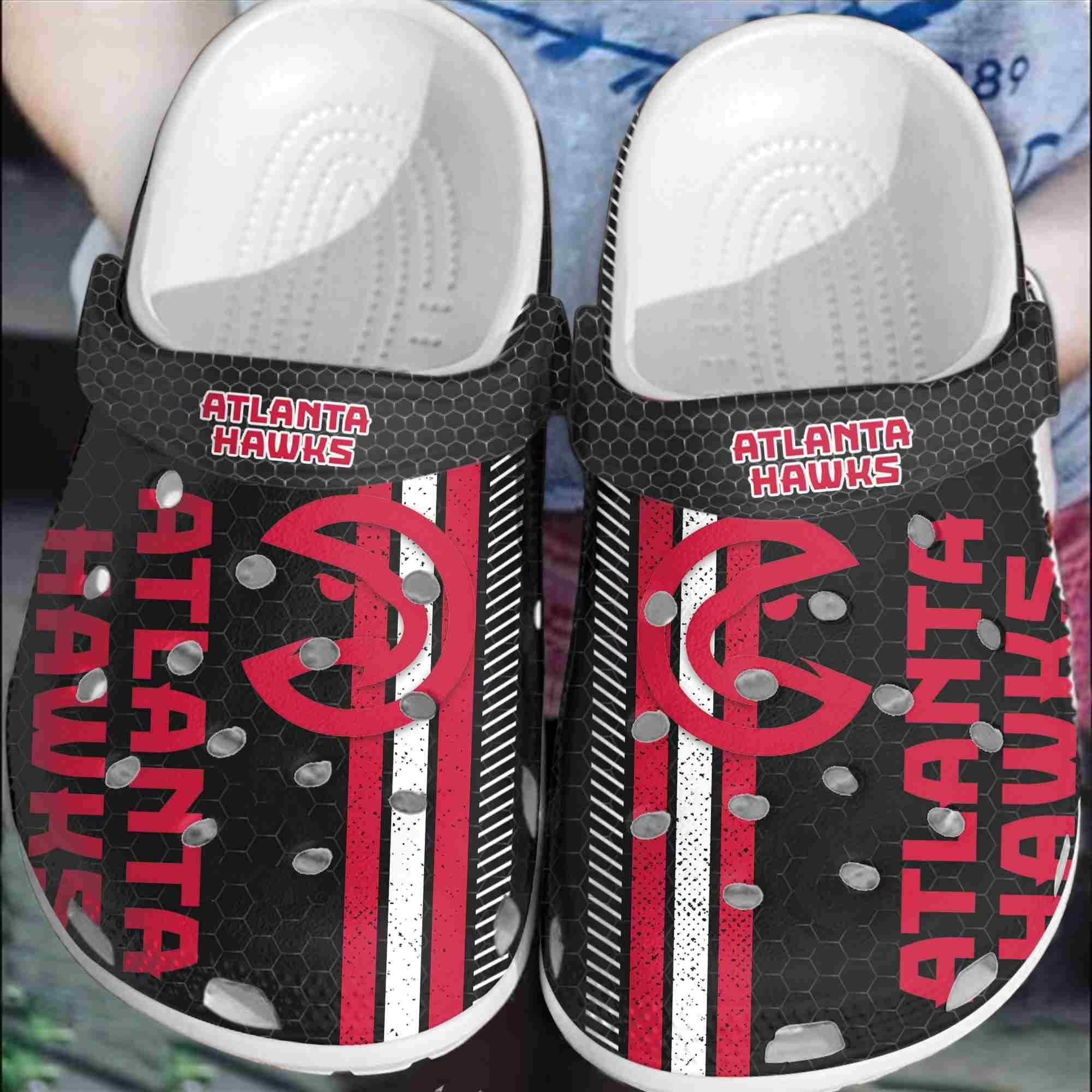 footwearmerch atlanta hawks basketball club crocs clogs shoes comfortable crocband for men women tksa5