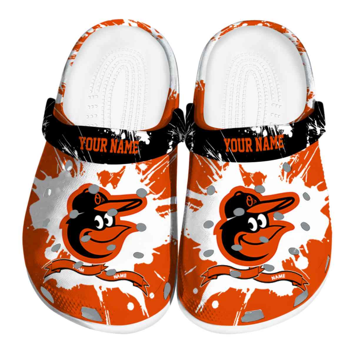 footwearmerch baltimore orioles mlb sport crocs crocband clogs shoes comfortable for men women and kids e3mau