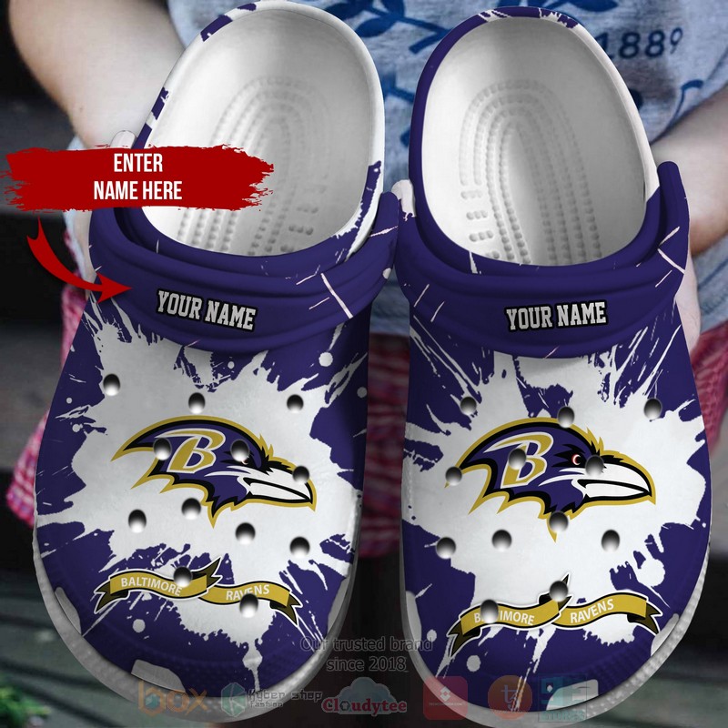 footwearmerch baltimore ravens nfl sport crocs crocband clogs shoes comfortable for men women and kids 4l04a