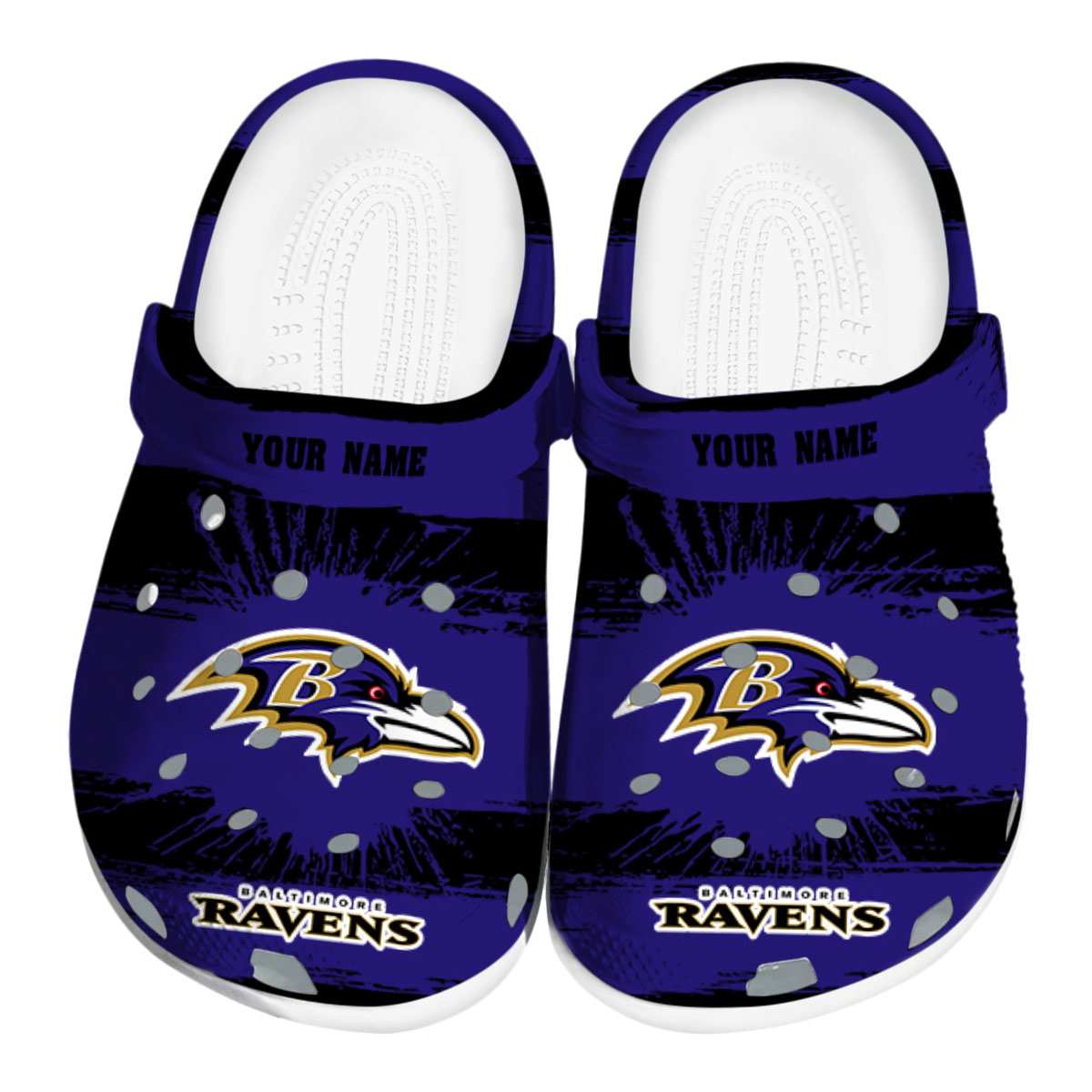 footwearmerch baltimore ravens nfl sport crocs crocband clogs shoes comfortable for men women and kids gtp4b