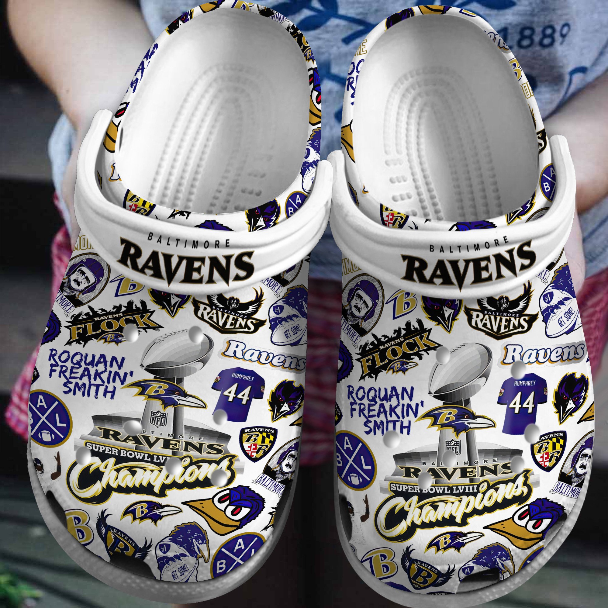 footwearmerch baltimore ravens nfl sport crocs crocband clogs shoes comfortable for men women and kids jqdrb