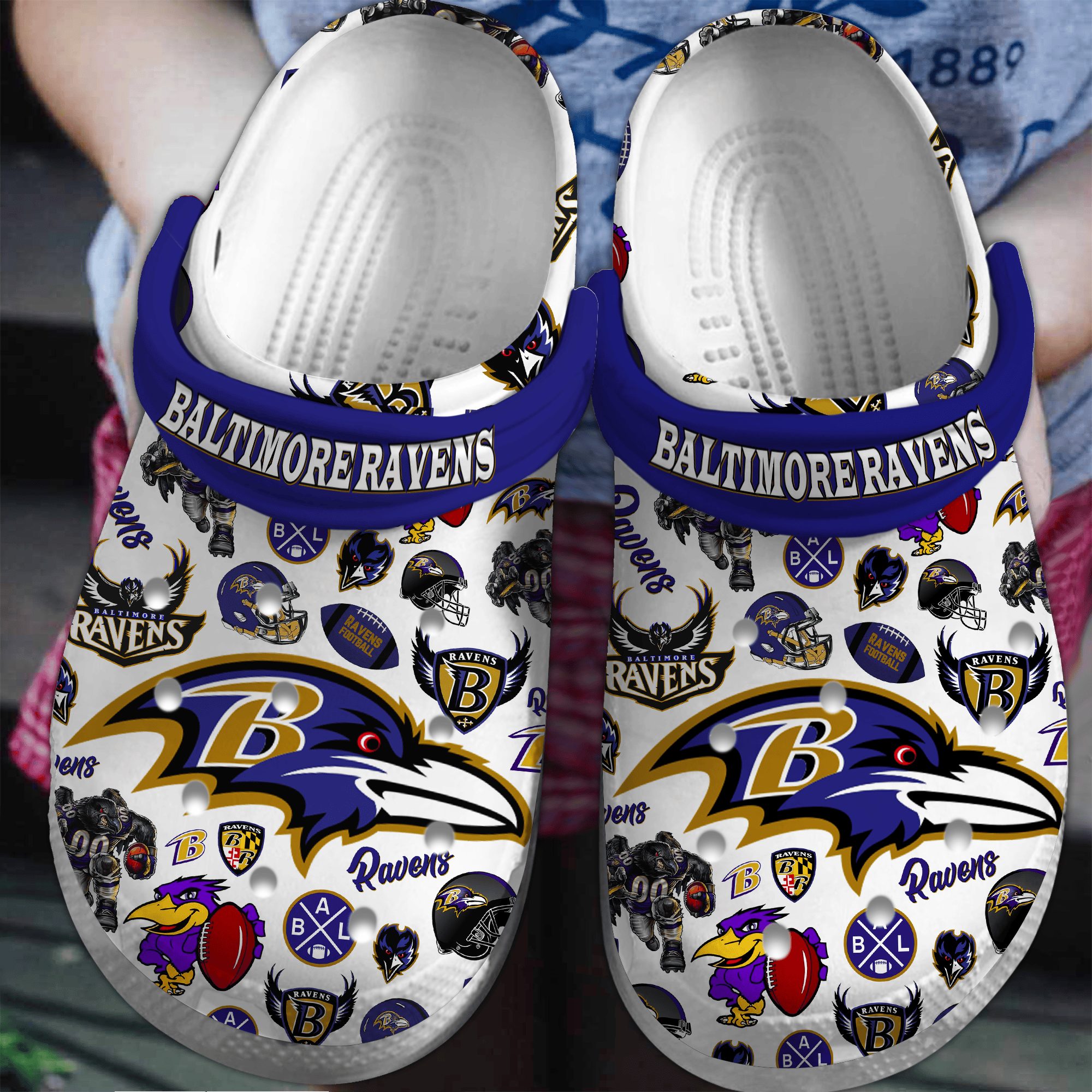 footwearmerch baltimore ravens nfl sport crocs crocband clogs shoes comfortable for men women and kids ubgou