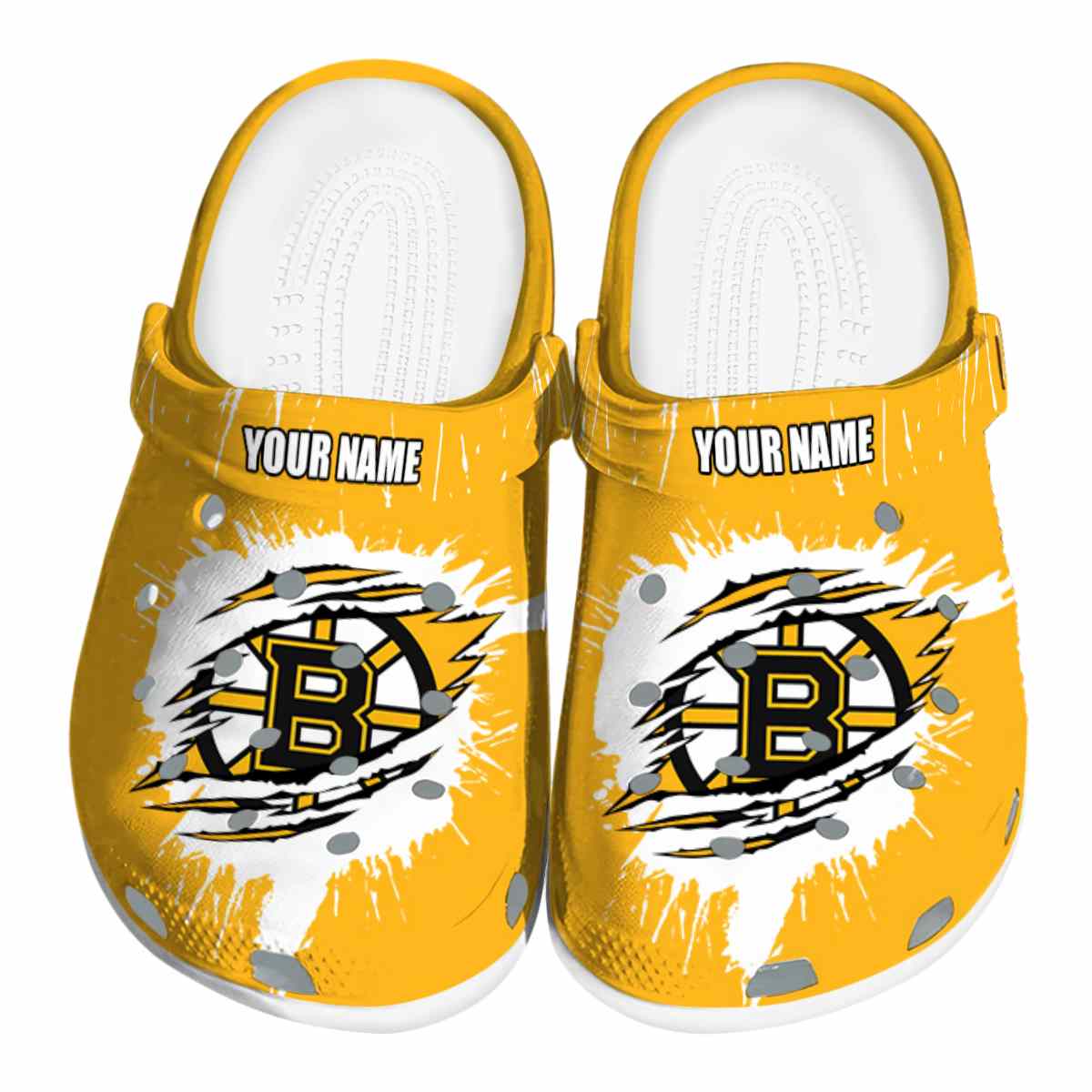 footwearmerch boston bruins nhl sport crocs crocband clogs shoes comfortable for men women and kids fytzk