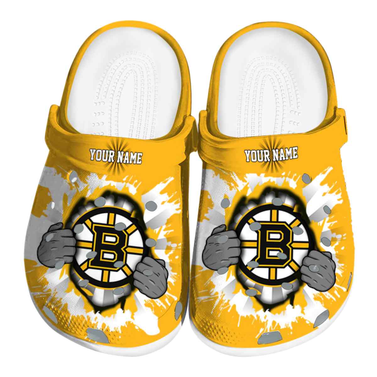 footwearmerch boston bruins nhl sport crocs crocband clogs shoes comfortable for men women and kids kx38v