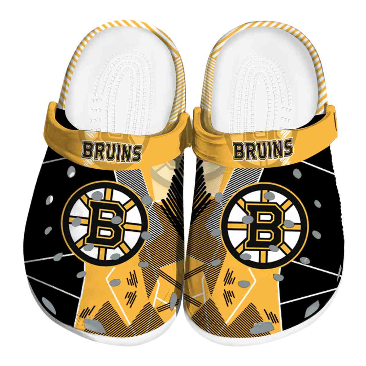 footwearmerch boston bruins nhl sport crocs crocband clogs shoes comfortable for men women and kids mlils