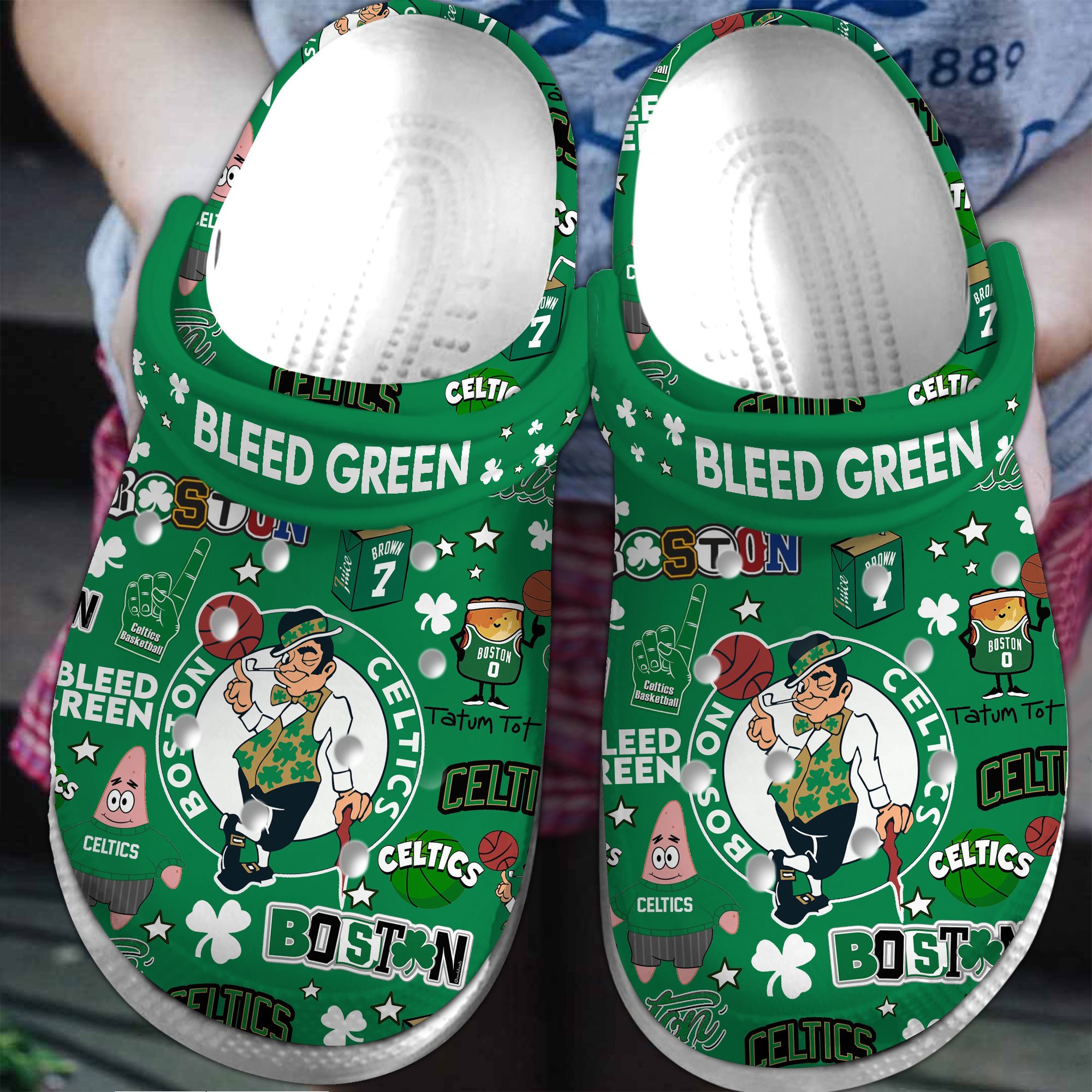 footwearmerch boston celtics nba sport crocs crocband clogs shoes comfortable for men women and kids 1p09t