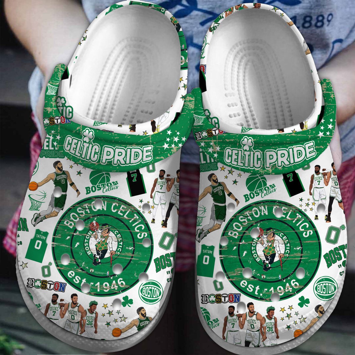 footwearmerch boston celtics nba sport crocs crocband clogs shoes comfortable for men women and kids 2gjoc
