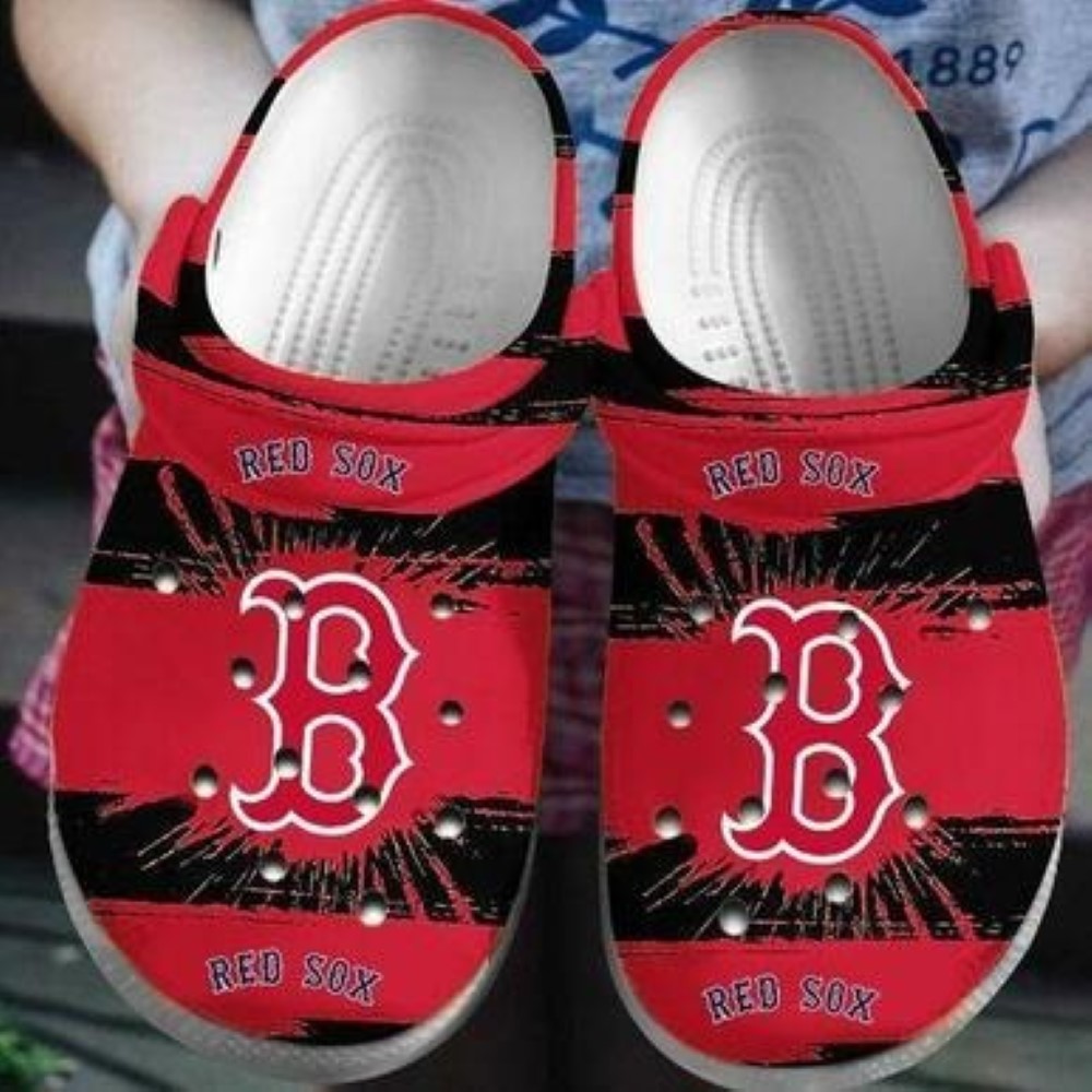 footwearmerch boston red sox mlb sport crocs crocband clogs shoes comfortable for men women and kids 5p3oj