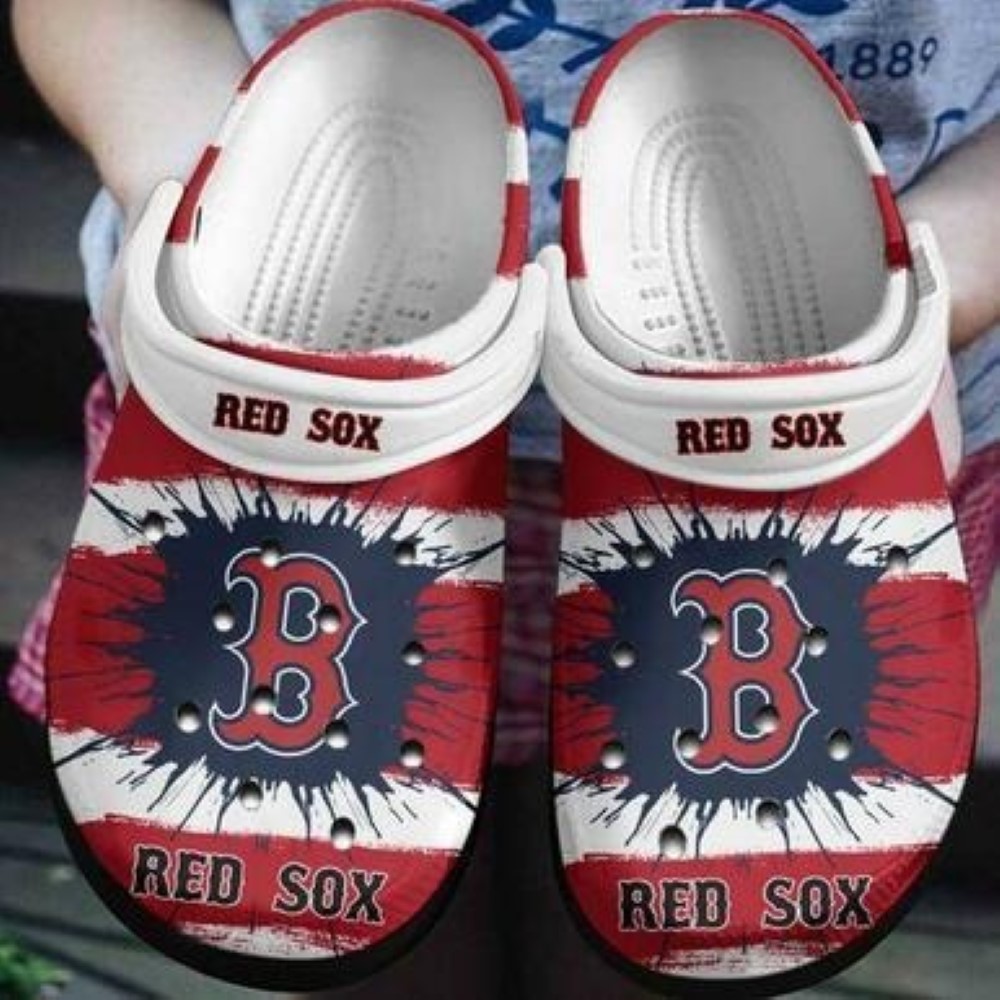 footwearmerch boston red sox mlb sport crocs crocband clogs shoes comfortable for men women and kids z9vct